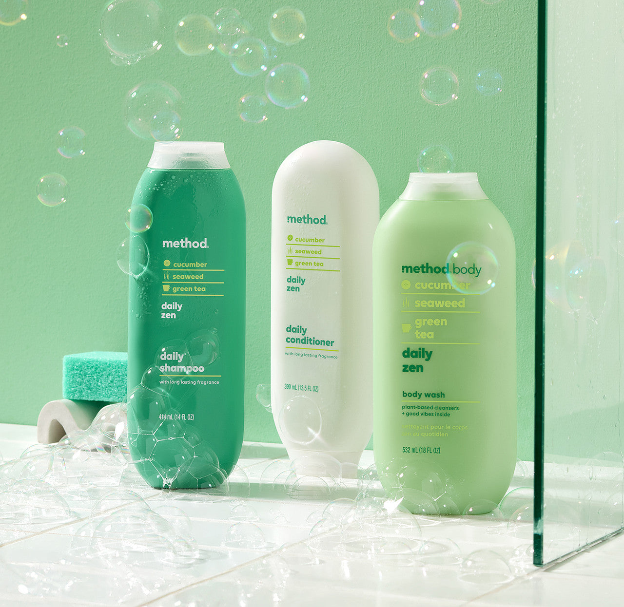 body + hair bundle - daily zen, 62.15 oz – method products