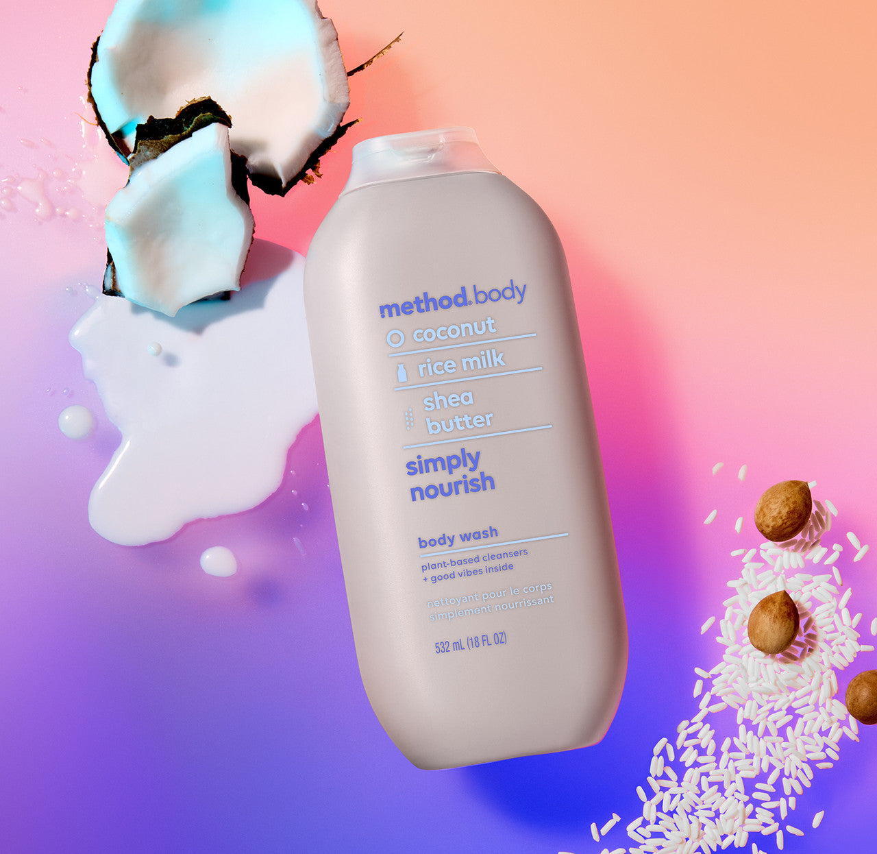 Shea Butter, Coconut, & Rice Milk Body Wash | Simply Nourish - 18 oz ...