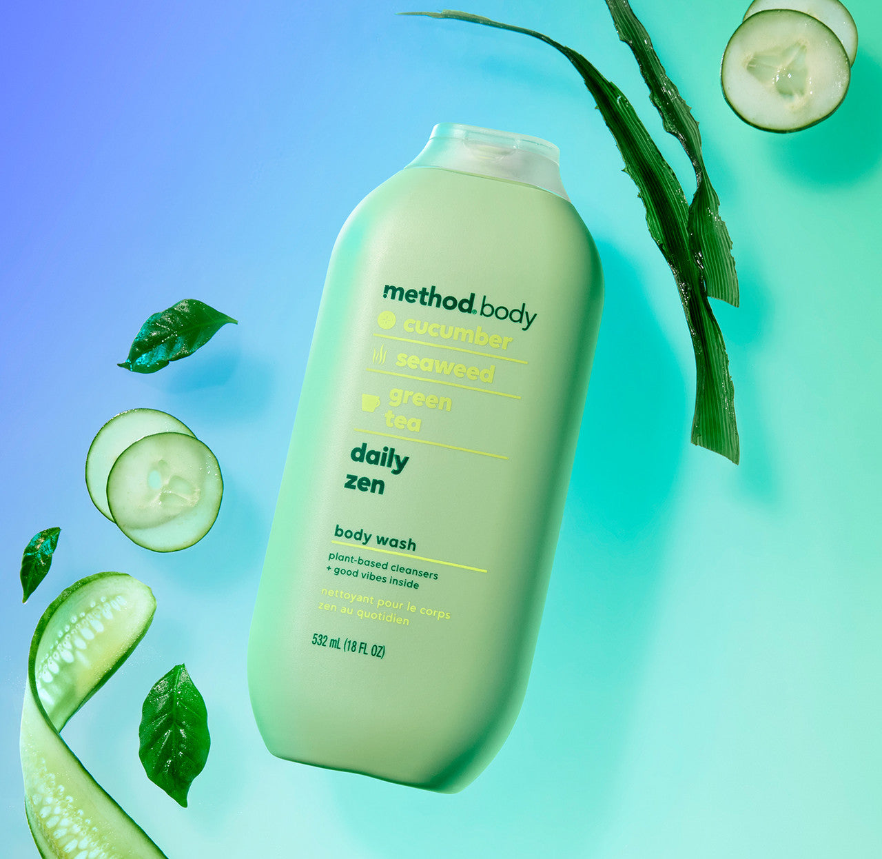 body wash - daily zen, 18 fl oz