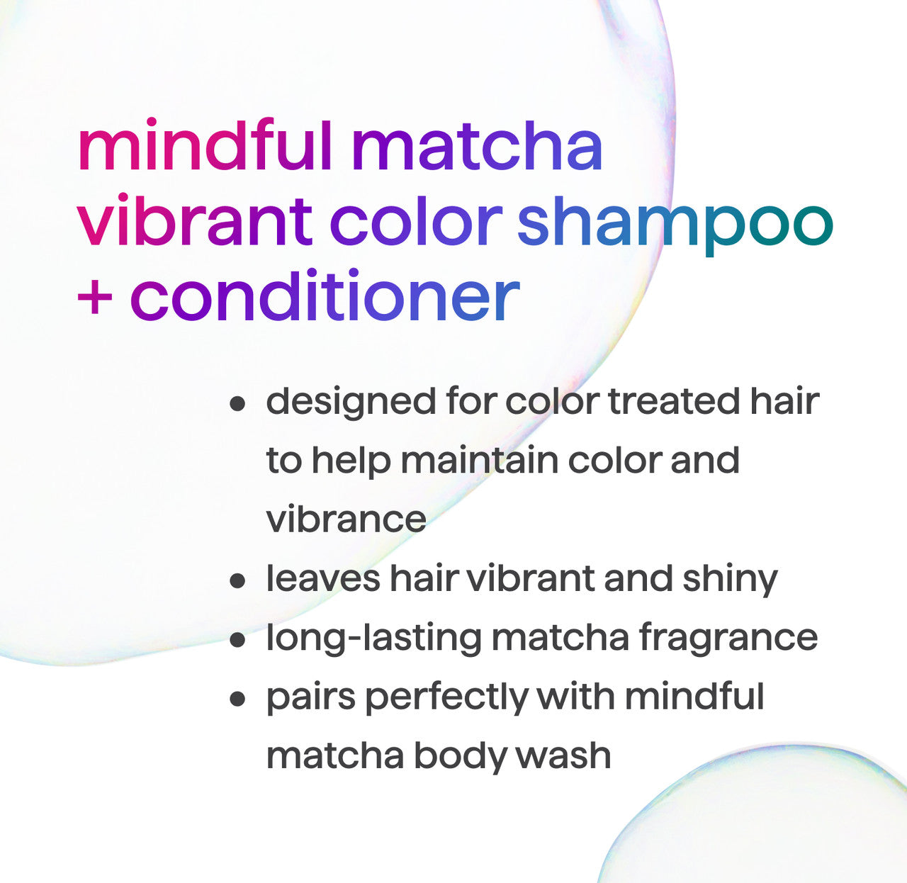 vibrant color shampoo - mindful matcha, 14 fl oz