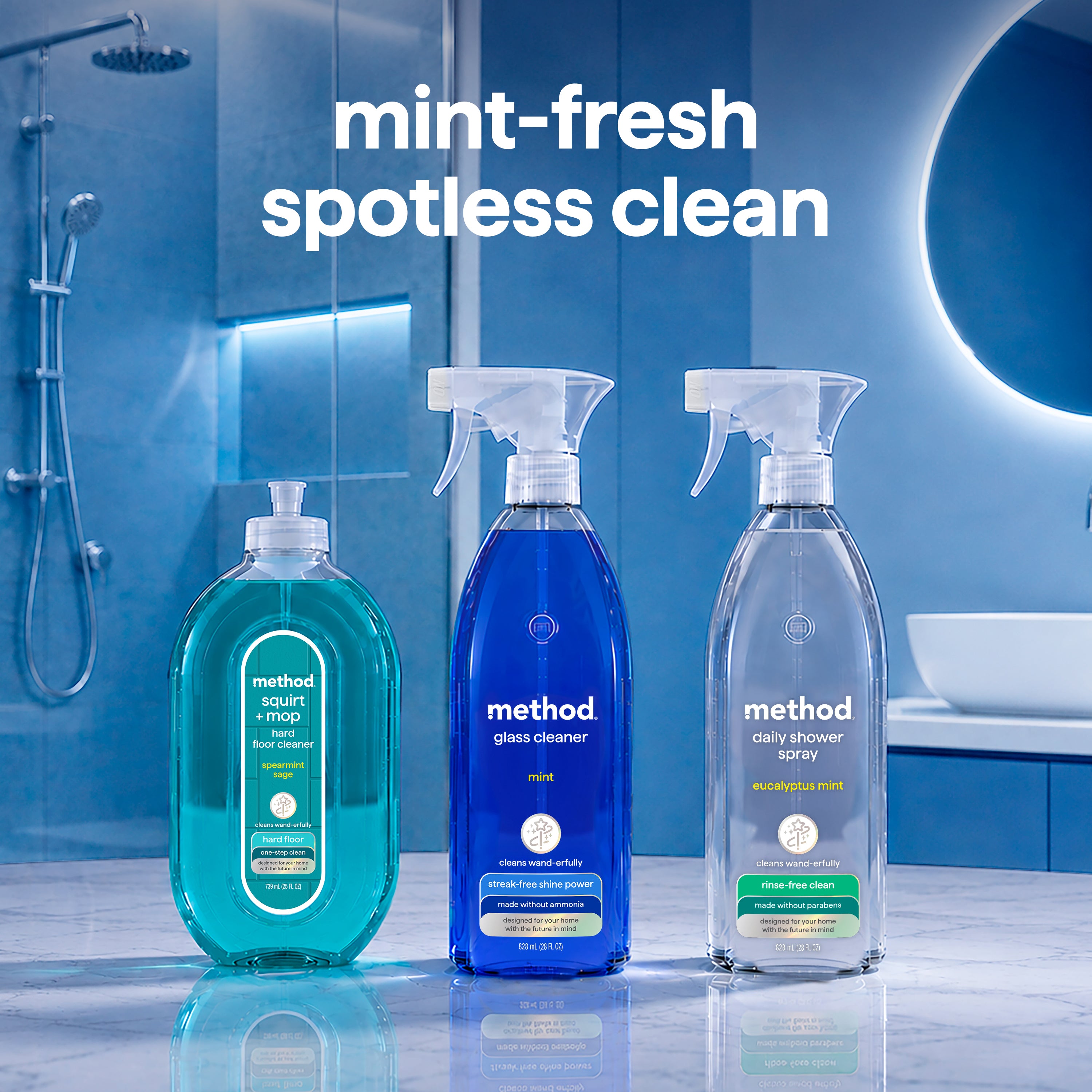 glass cleaner - mint, 28 fl oz