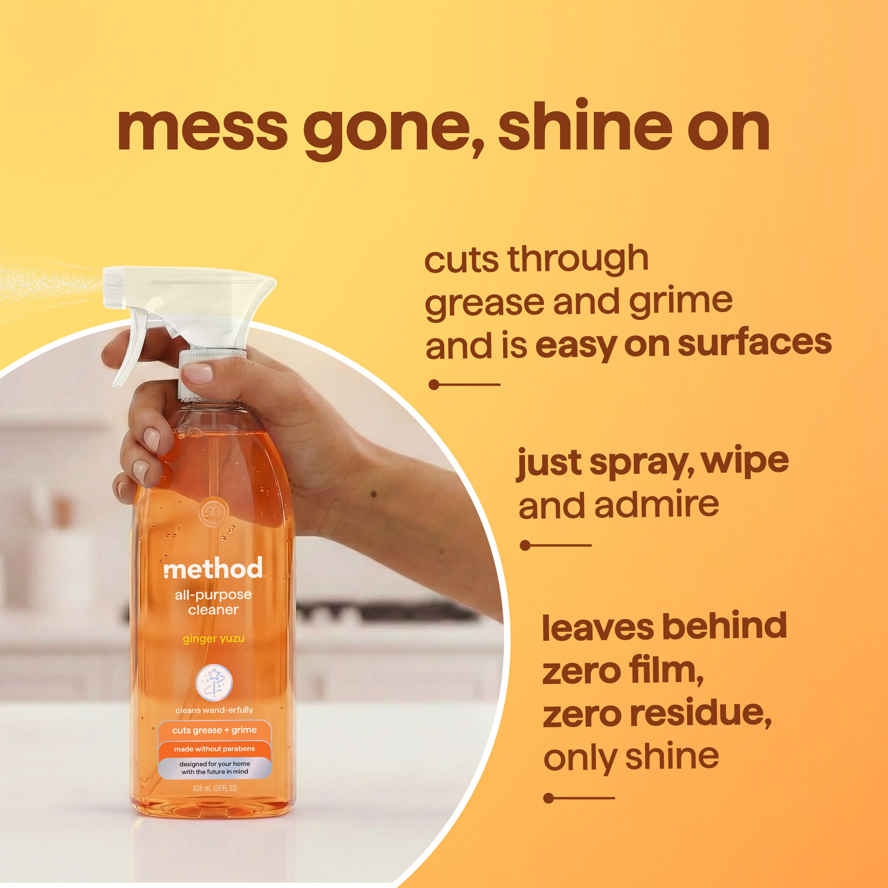 method | All-Purpose Cleaner, Ginger Yuzu, 28 fl oz – method products