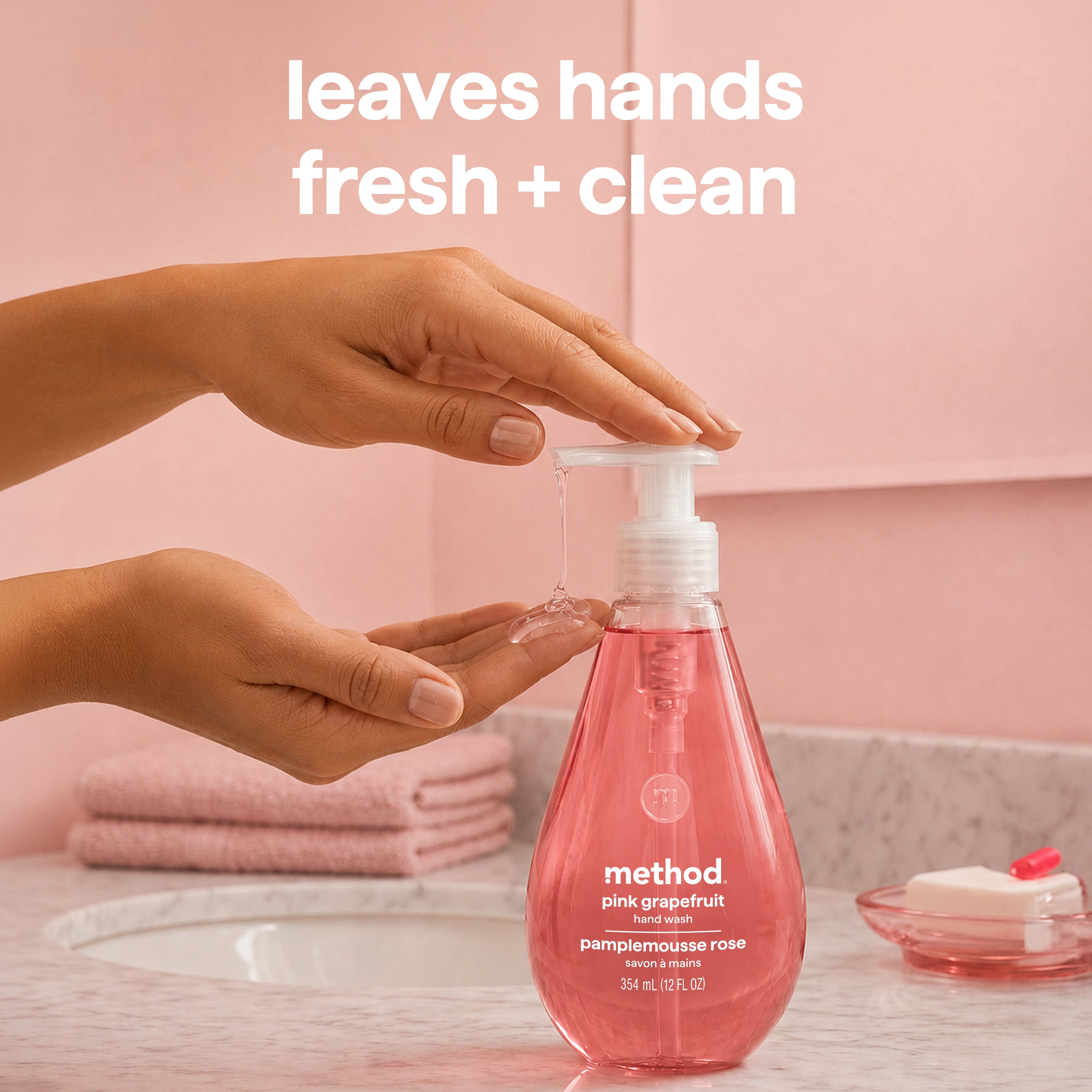 gel hand wash refill - pink grapefruit, 34 fl oz 1