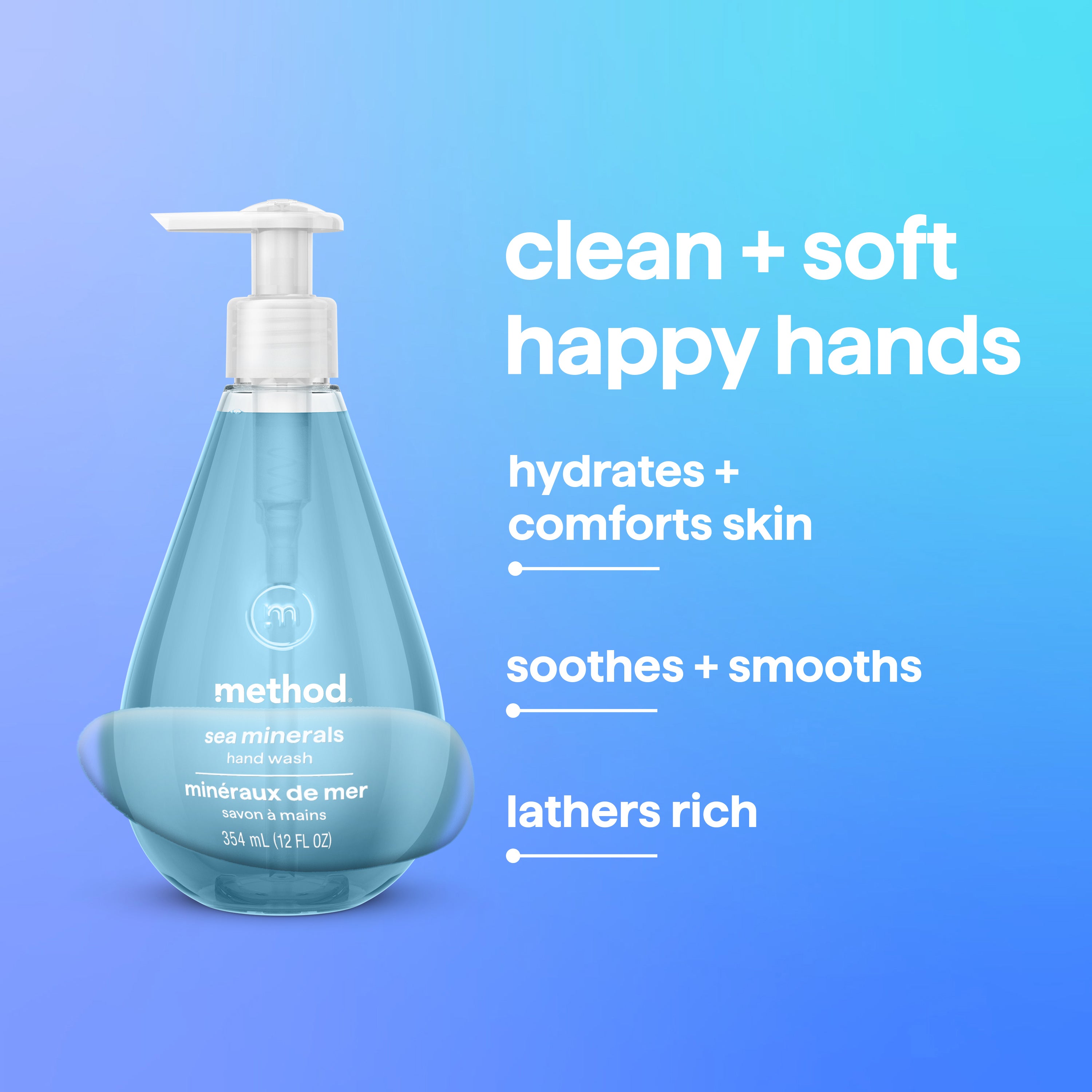 gel hand wash - sea minerals, 12 fl oz