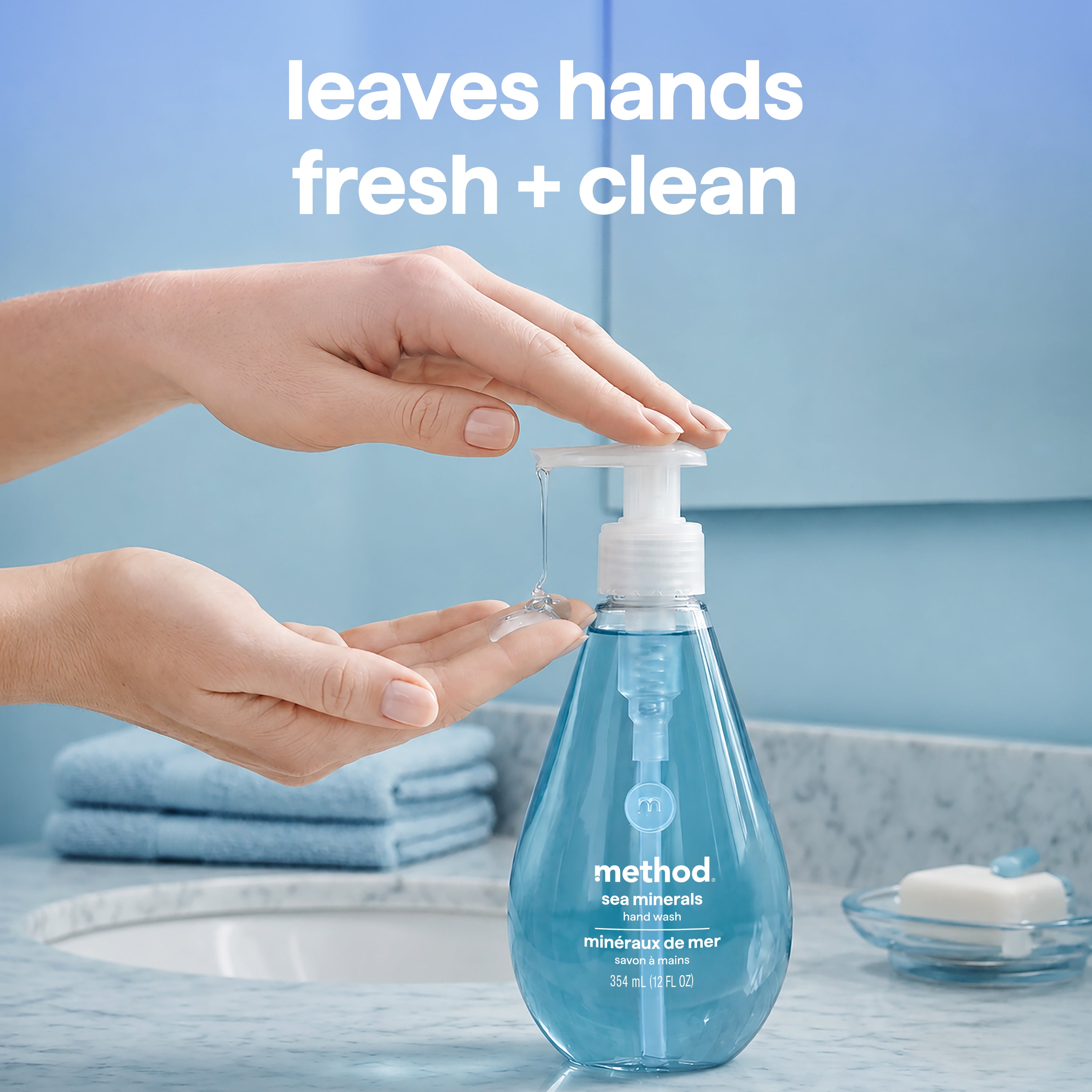 gel hand wash refill - sea minerals, 34 fl oz 1