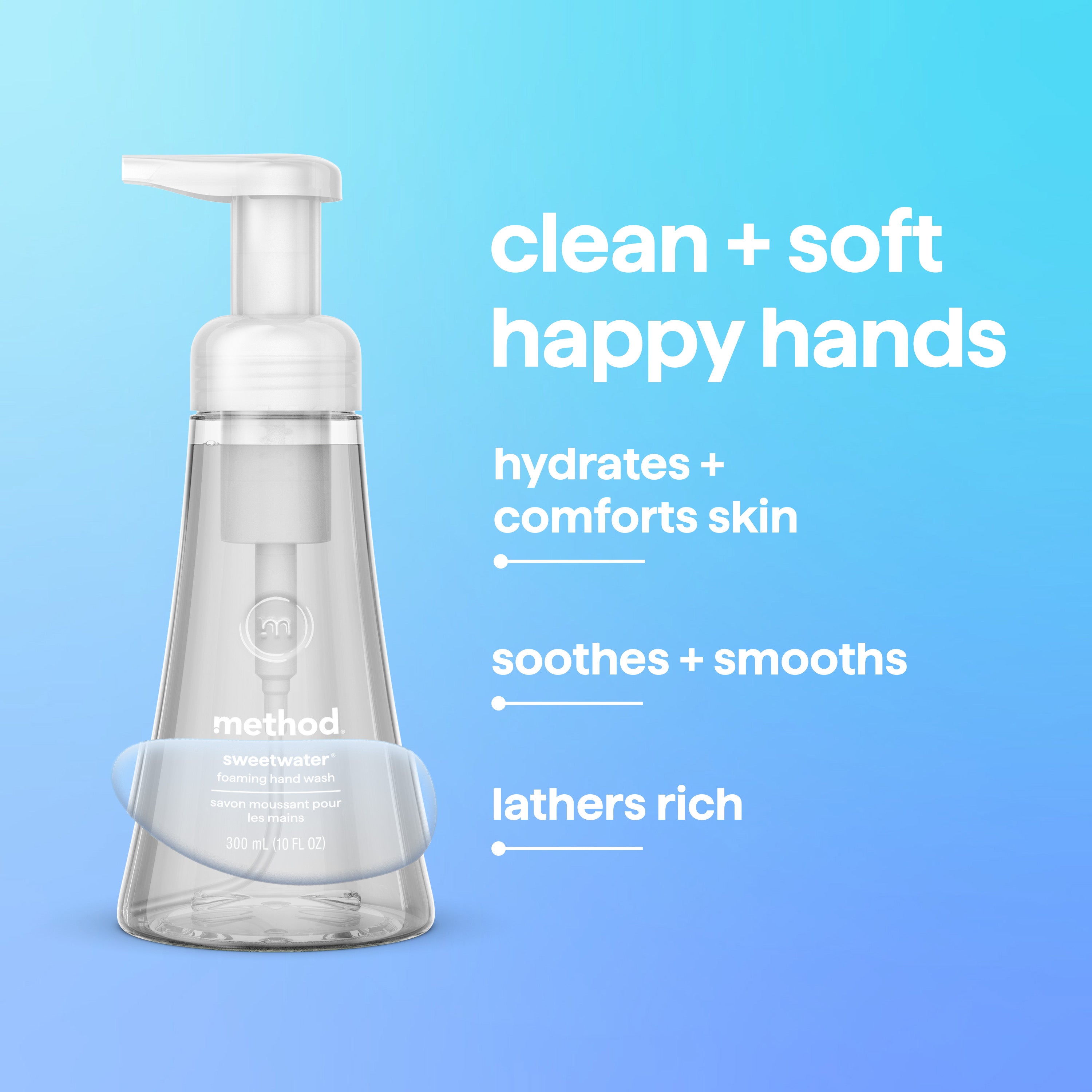 foaming hand wash - sweet water, 10 fl oz