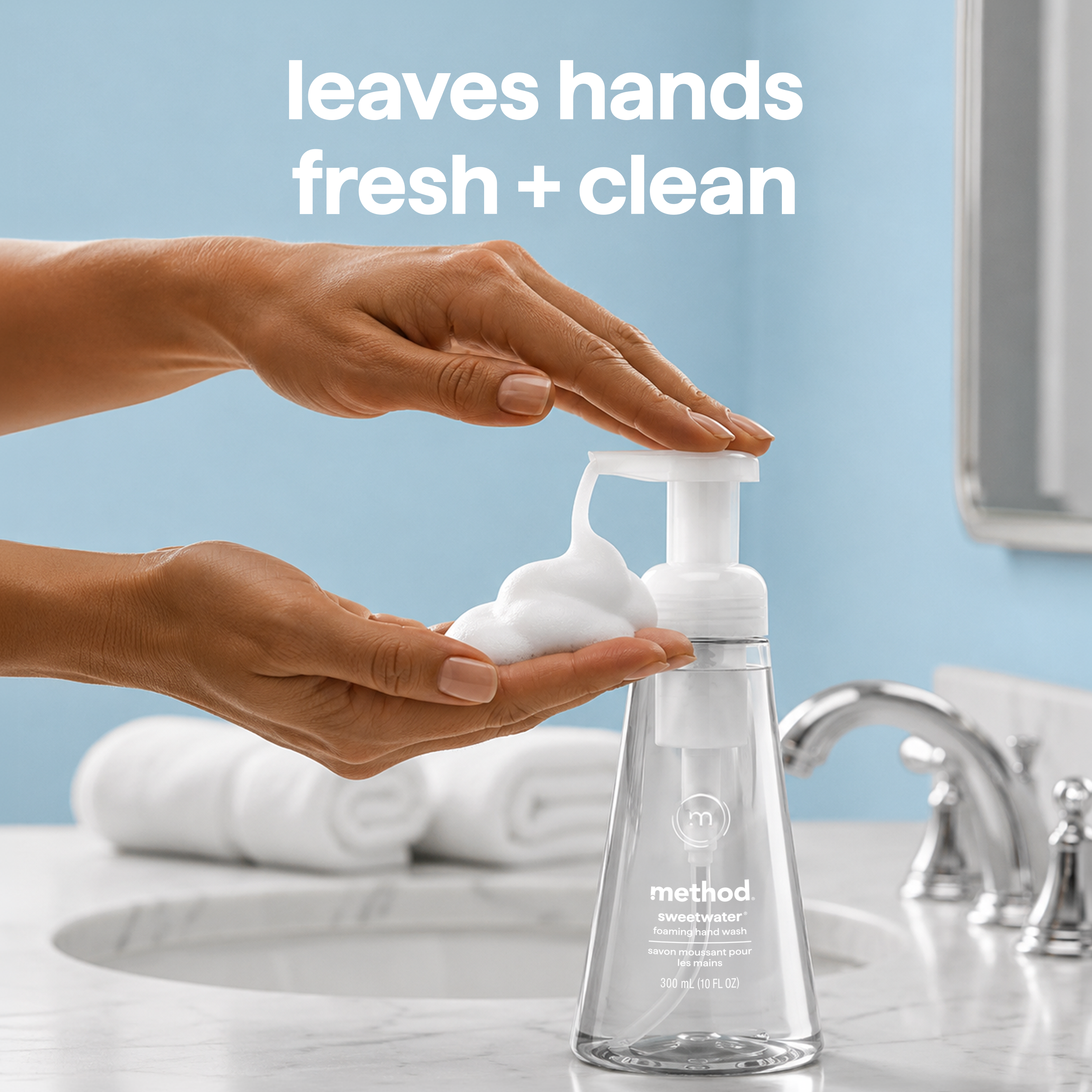 foaming hand wash - sweet water, 10 fl oz