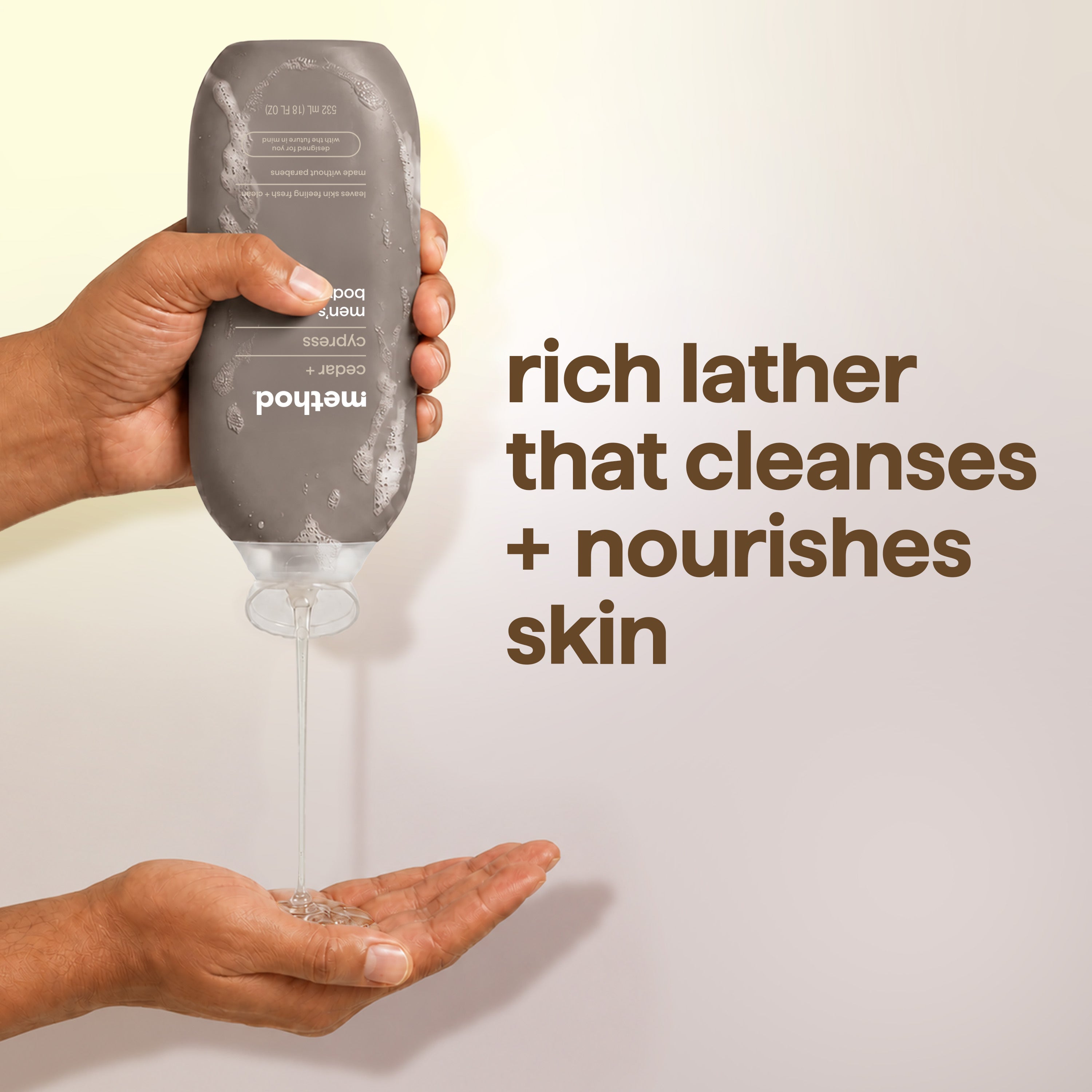 men's body wash - cedar + cypress, 18 fl oz