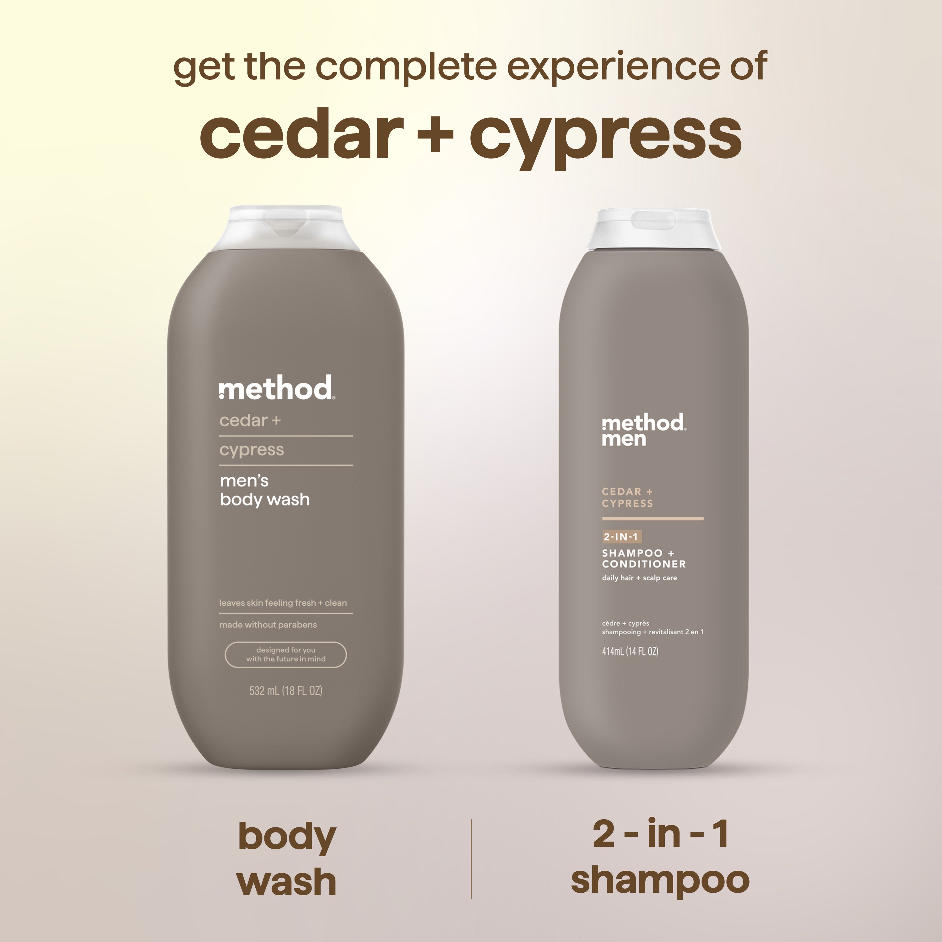 men's body wash - cedar + cypress, 18 fl oz