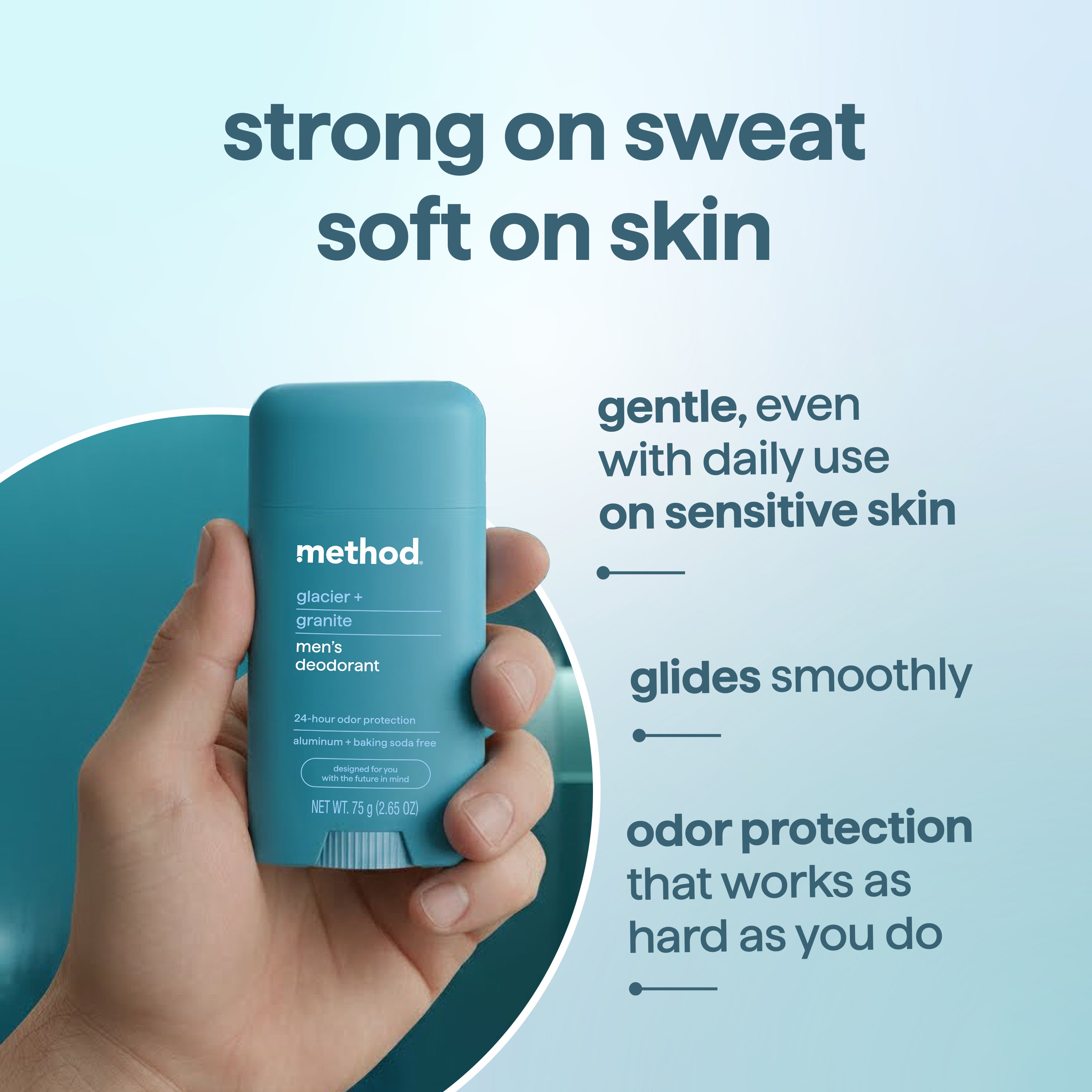 deodorant - glacier + granite, 2.65 oz