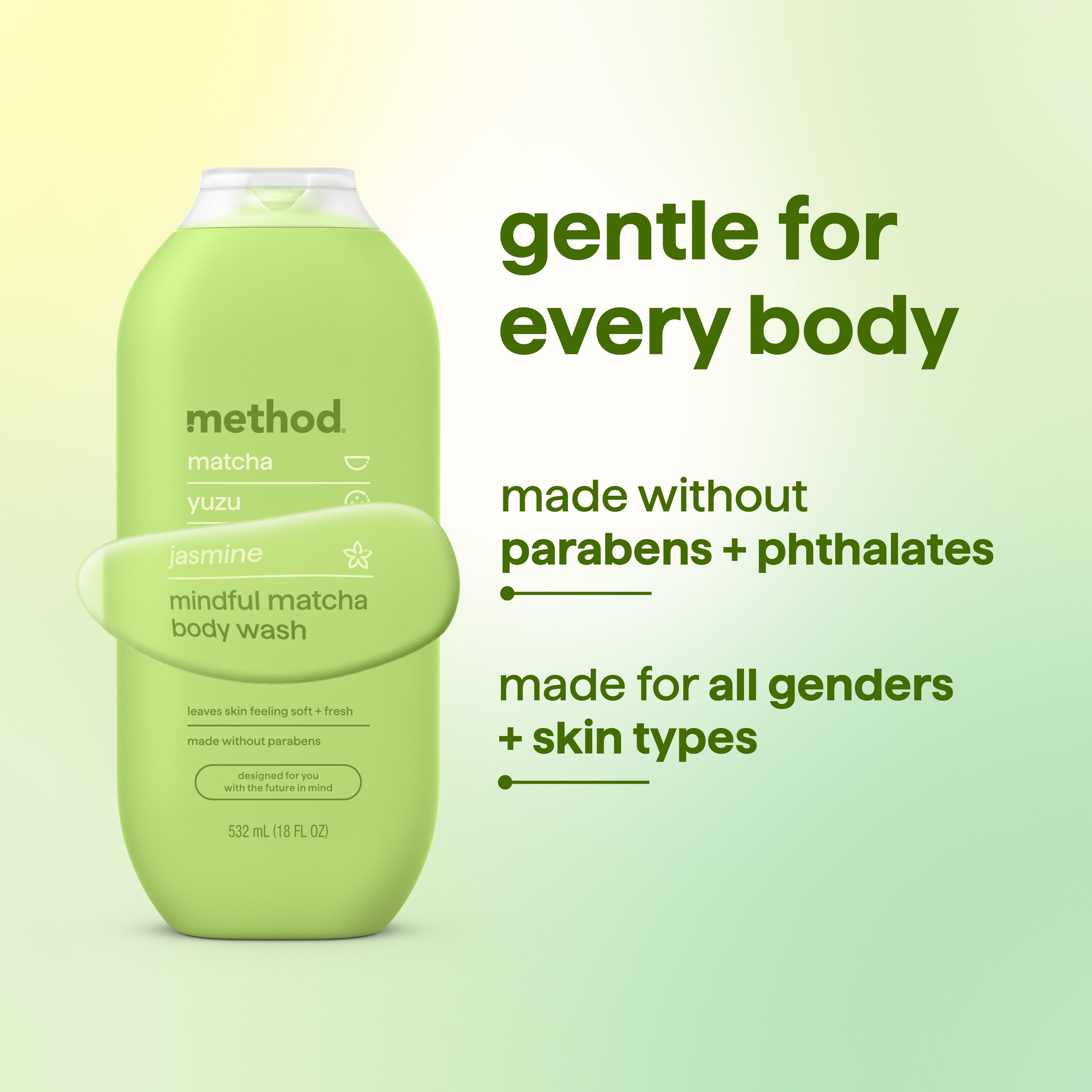 body wash - mindful matcha, 18 fl oz