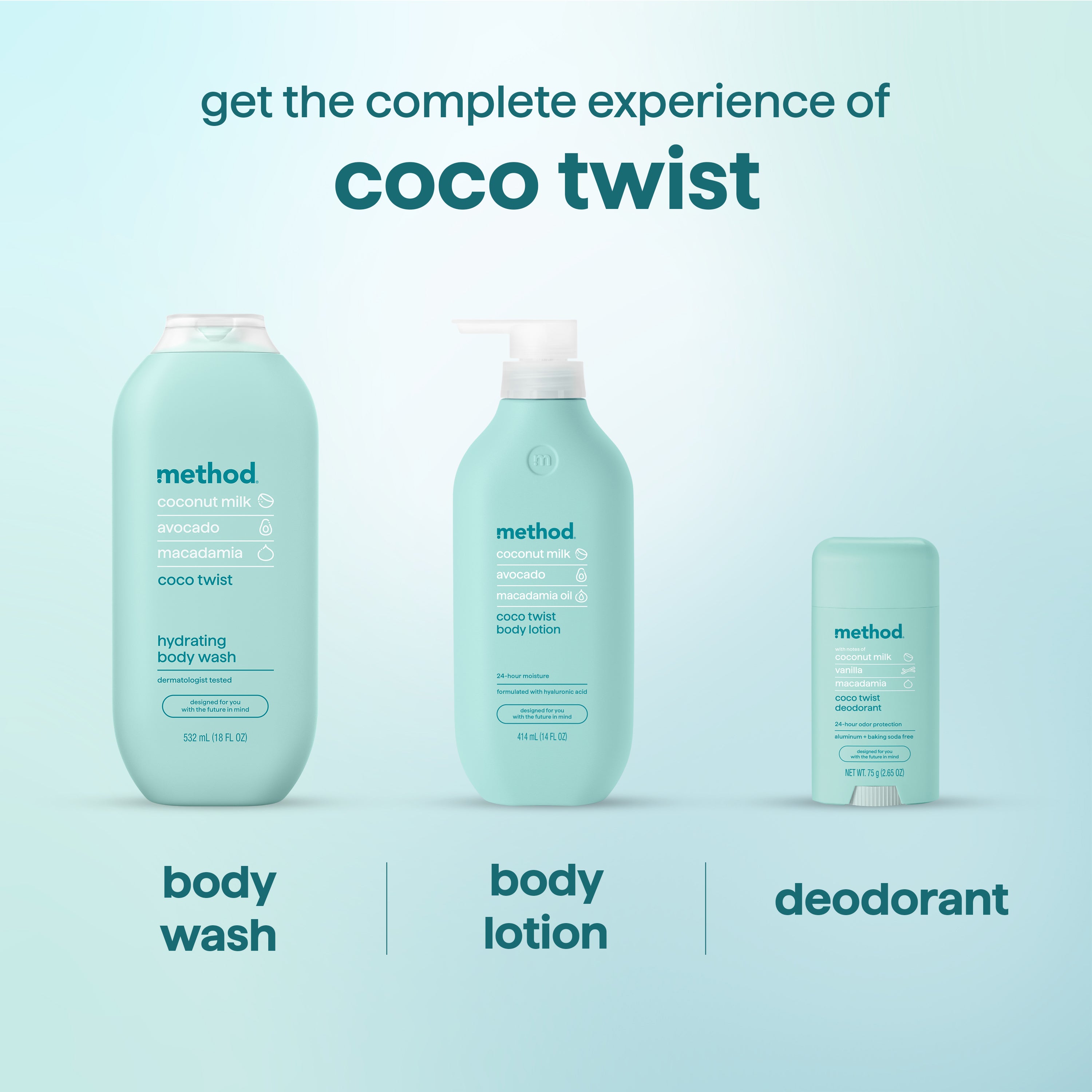 hydrating body wash - coco twist, 18 fl oz