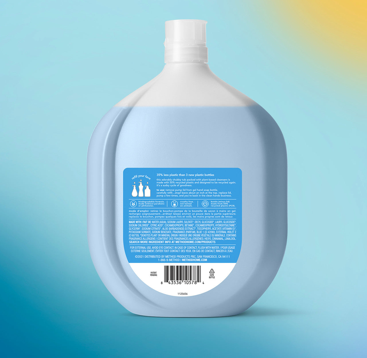 gel hand wash refill - sea minerals, 34 fl oz