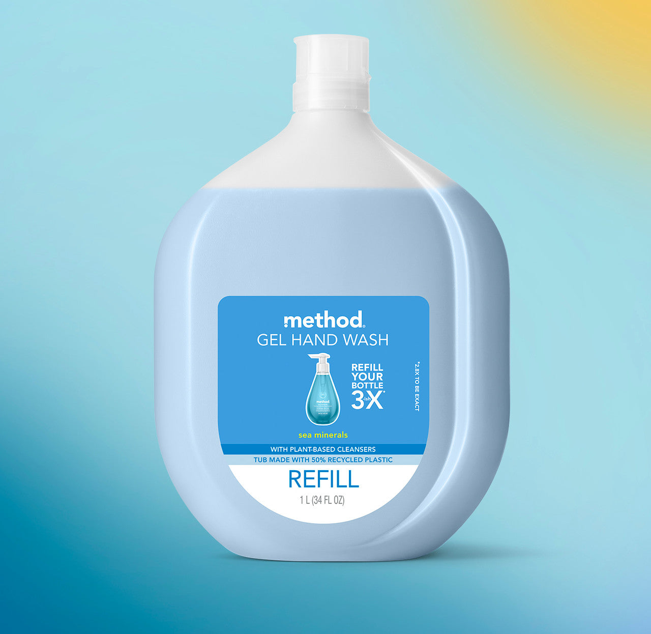 gel hand wash refill - sea minerals, 34 fl oz