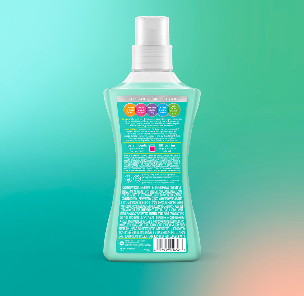 fabric softener 45 loads - beach sage, 53.5 fl oz