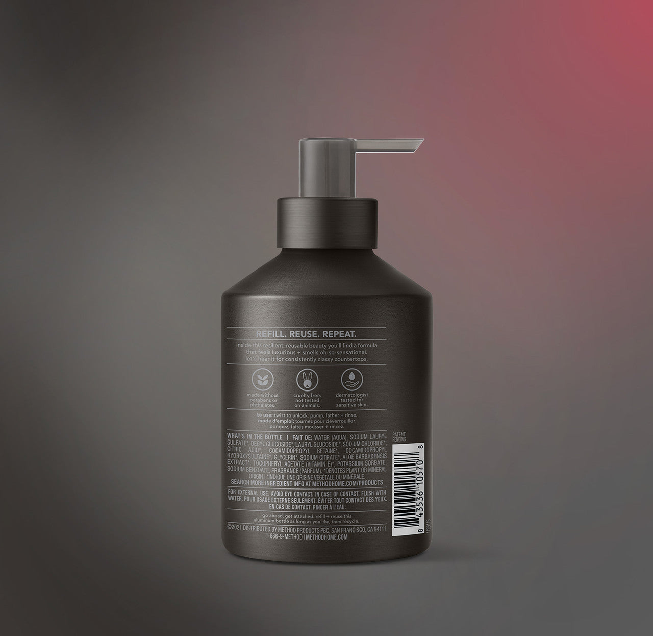 gel hand wash - vetiver + amber, 12 fl oz