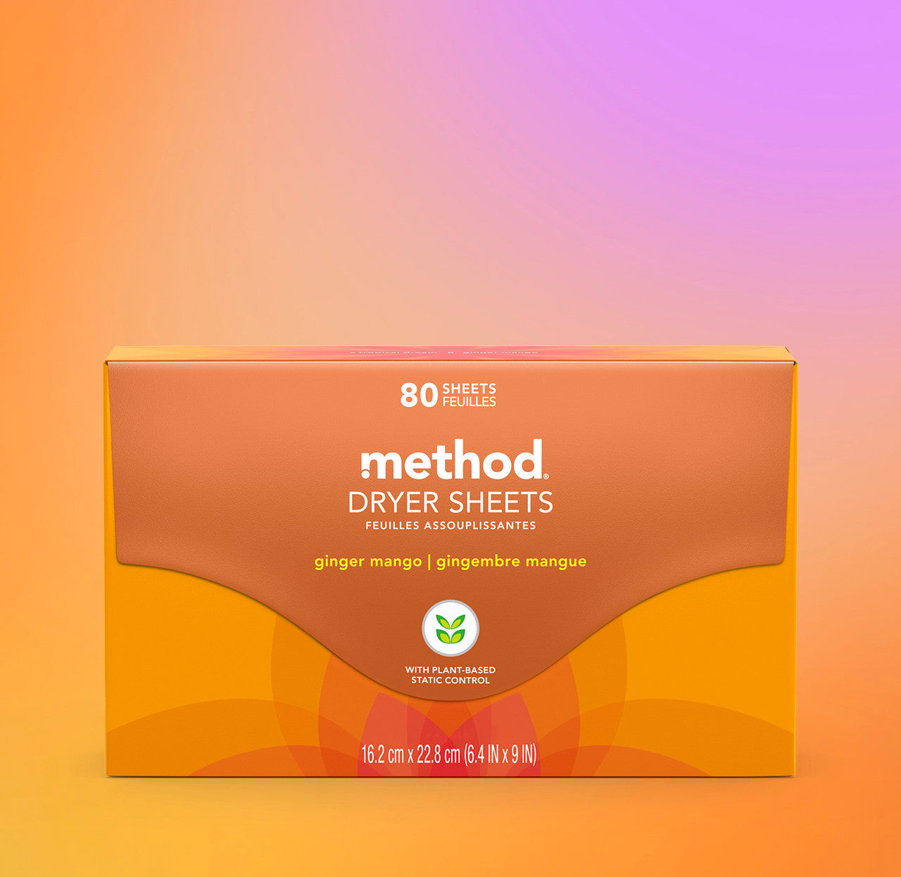dryer sheets - ginger mango, 80 ct