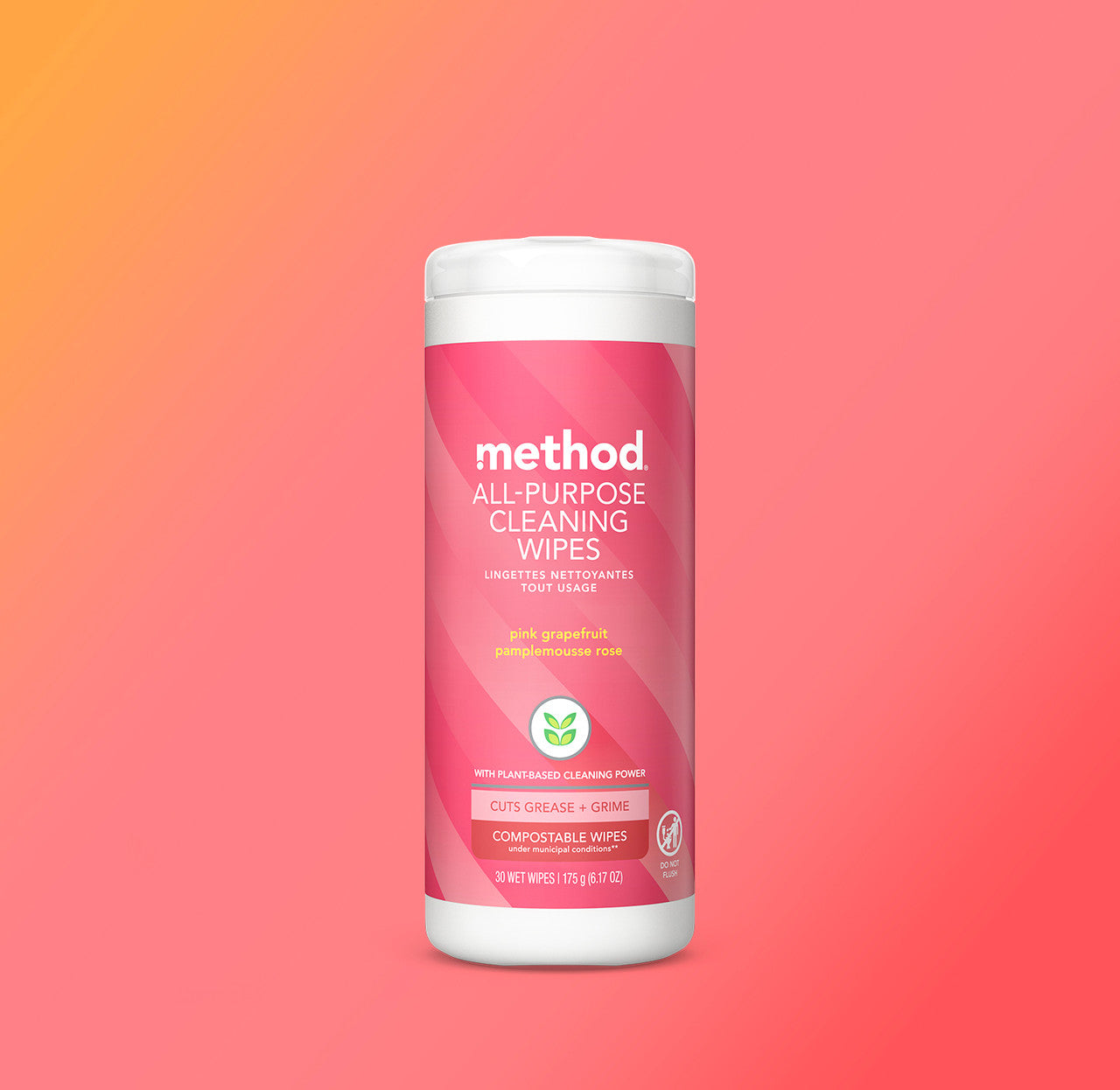 all-purpose cleaning wipes - pink grapefruit, 30 ct