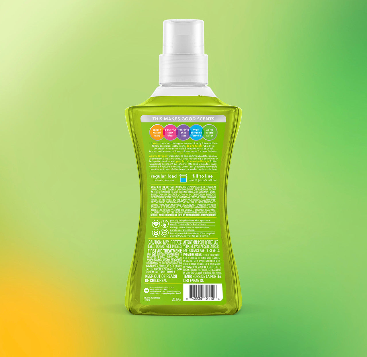 laundry detergent - coconut + cactus water, 53.5 fl oz