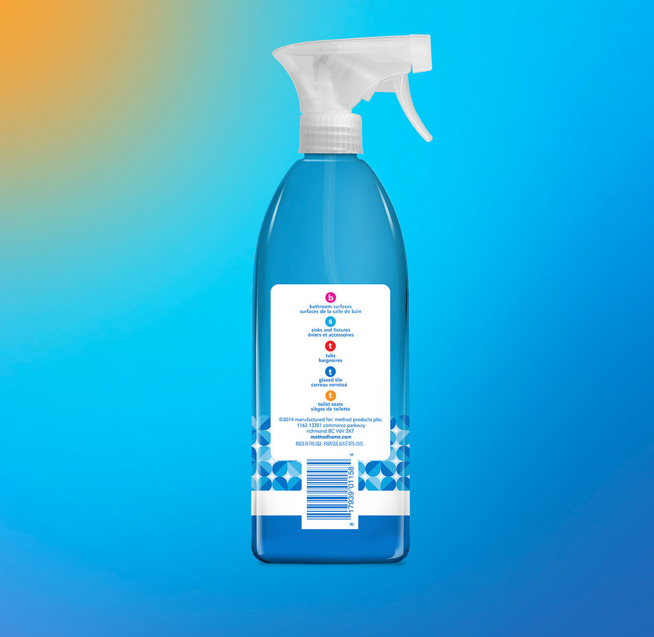 antibacterial bathroom cleaner - spearmint, 28 fl oz