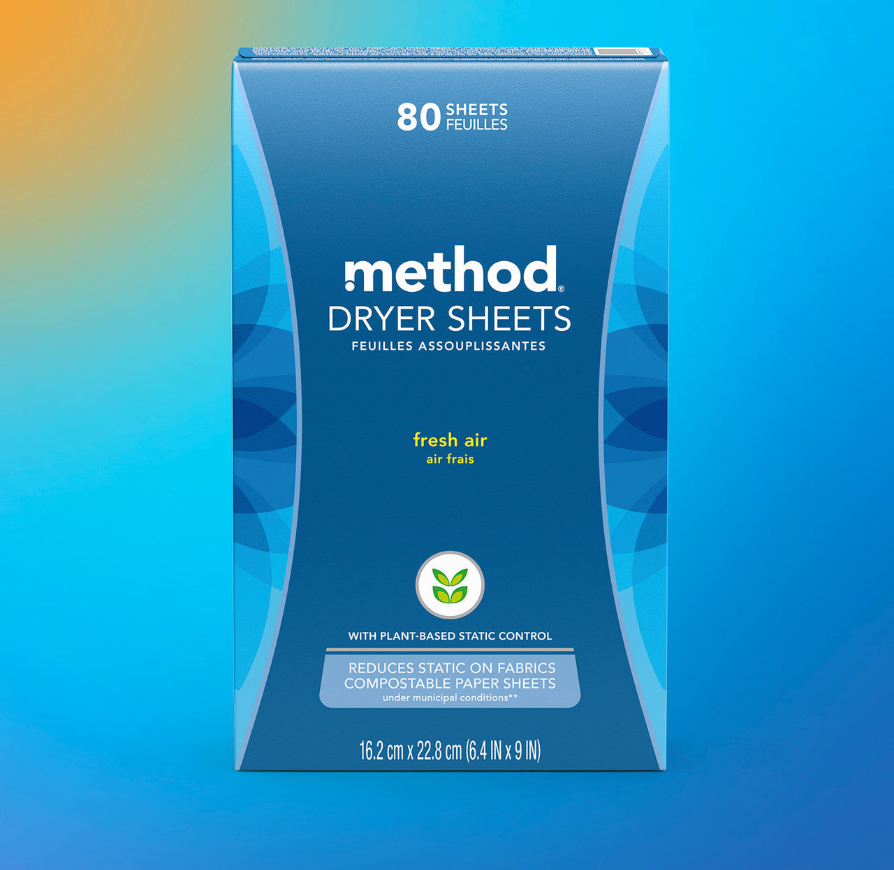 dryer sheets - fresh air, 80 ct