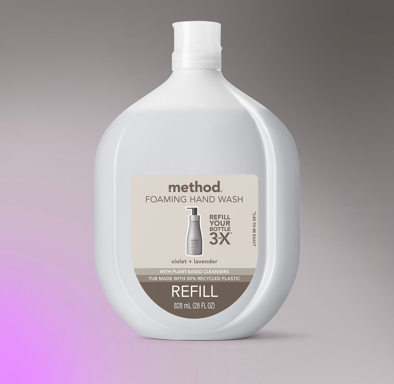 foaming hand wash refill - violet + lavender, 28 fl oz