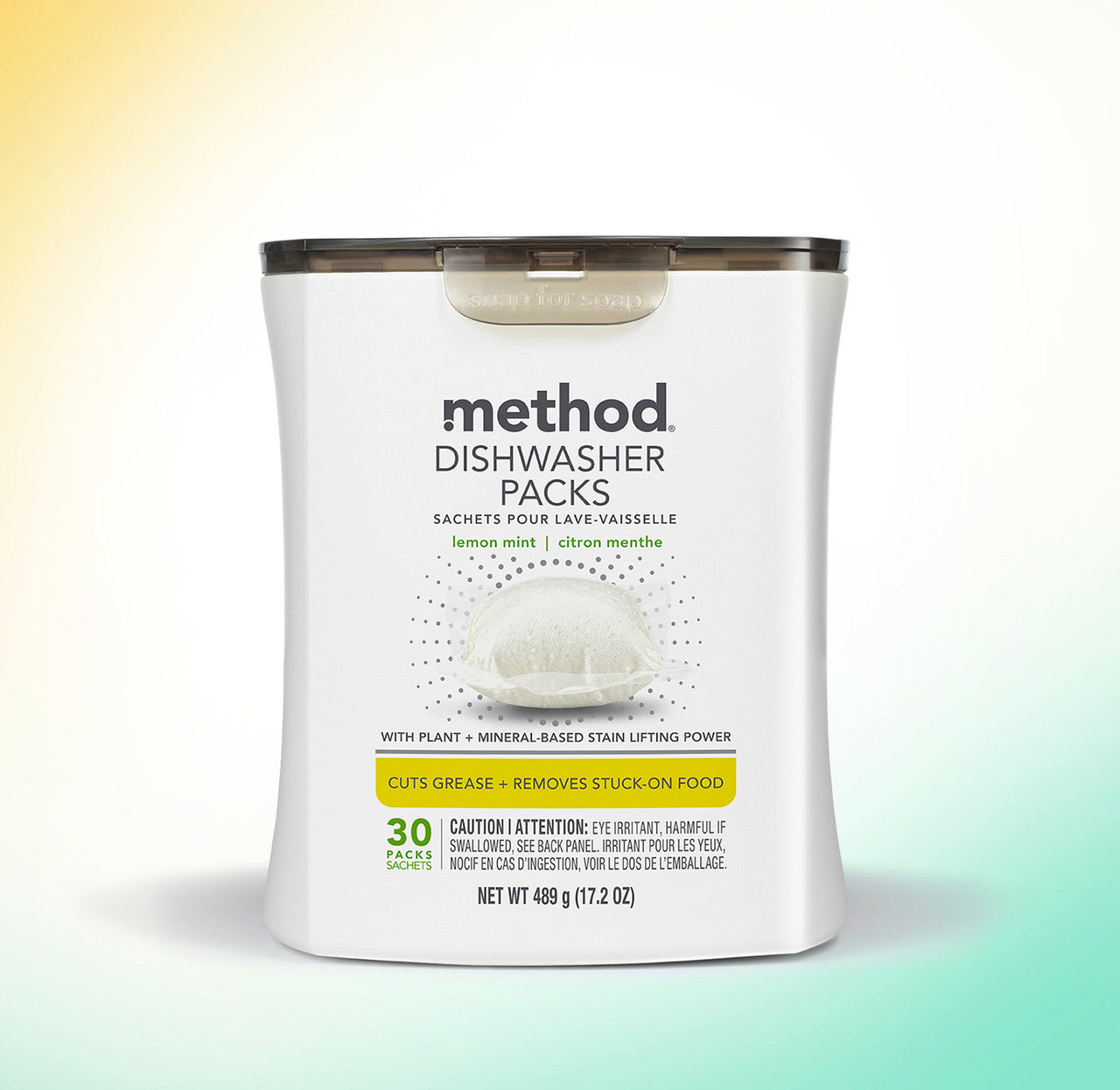 dishwasher packs - lemon mint, 30 ct