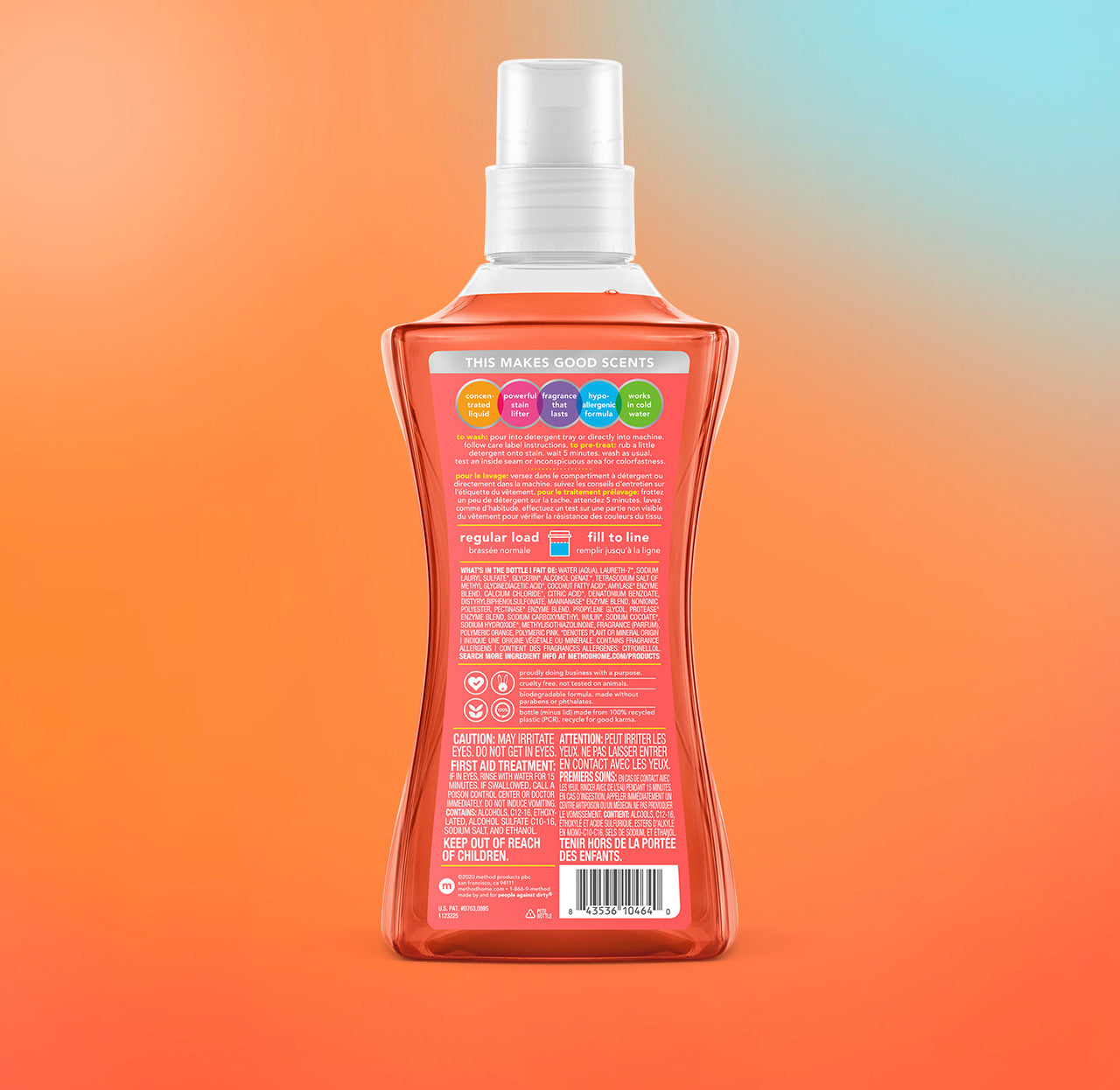 laundry detergent - nectarine blossom, 53.5 fl oz