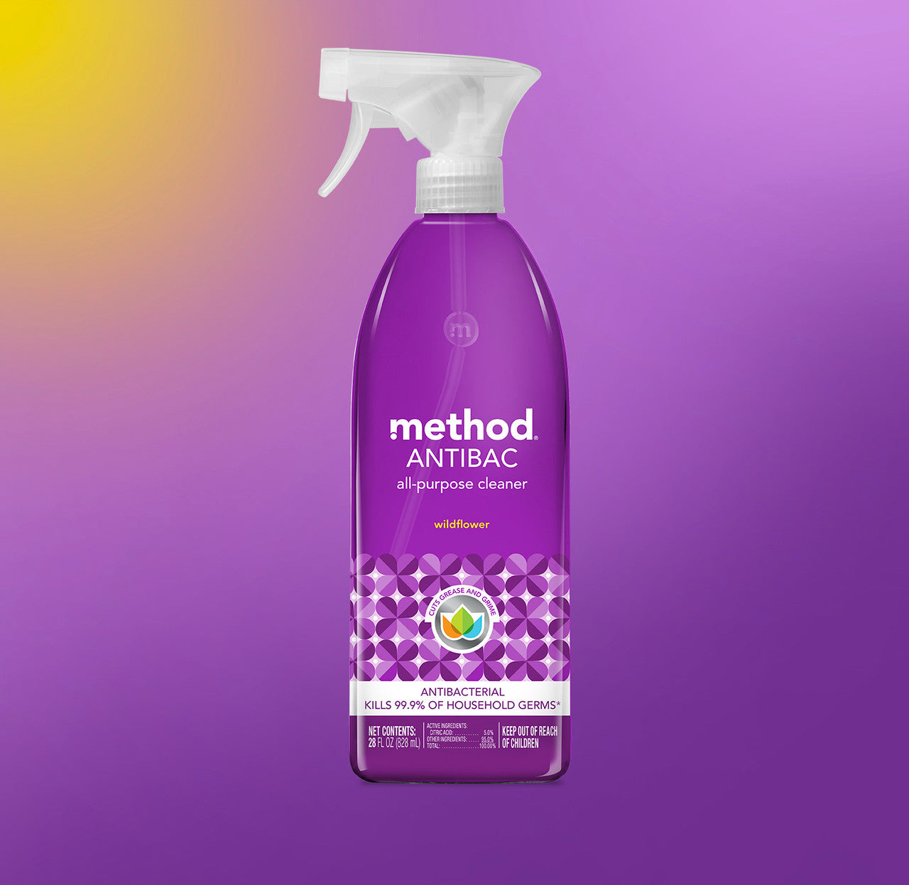 antibacterial all-purpose cleaner - wildflower, 28 fl oz