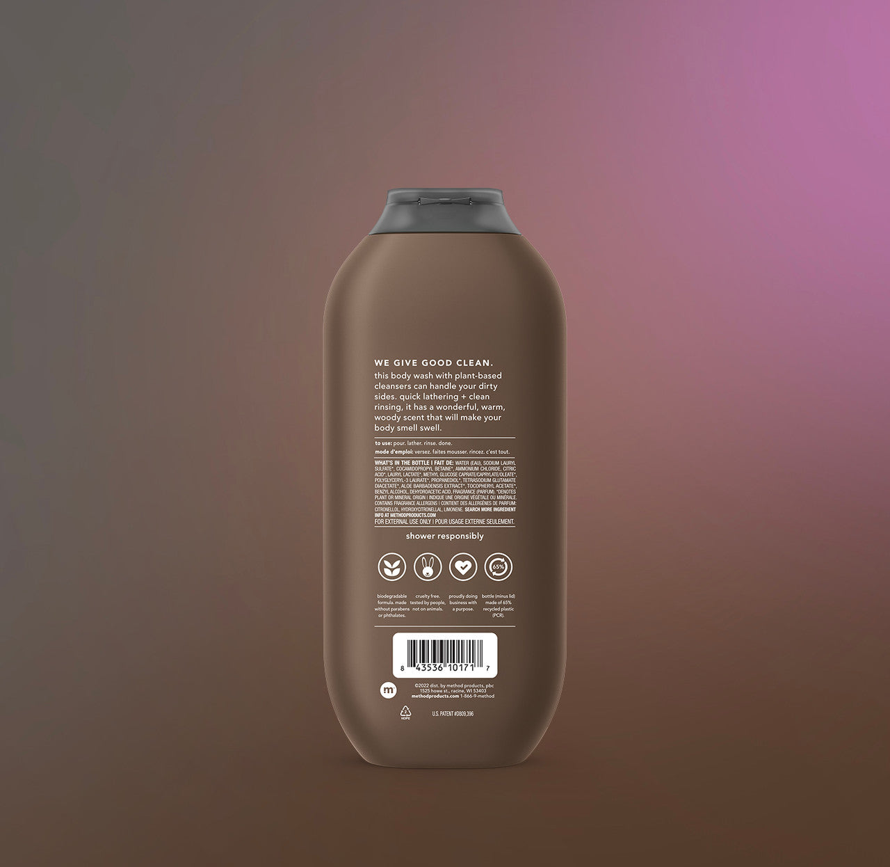 body wash - sandalwood + vetiver, 18 fl oz