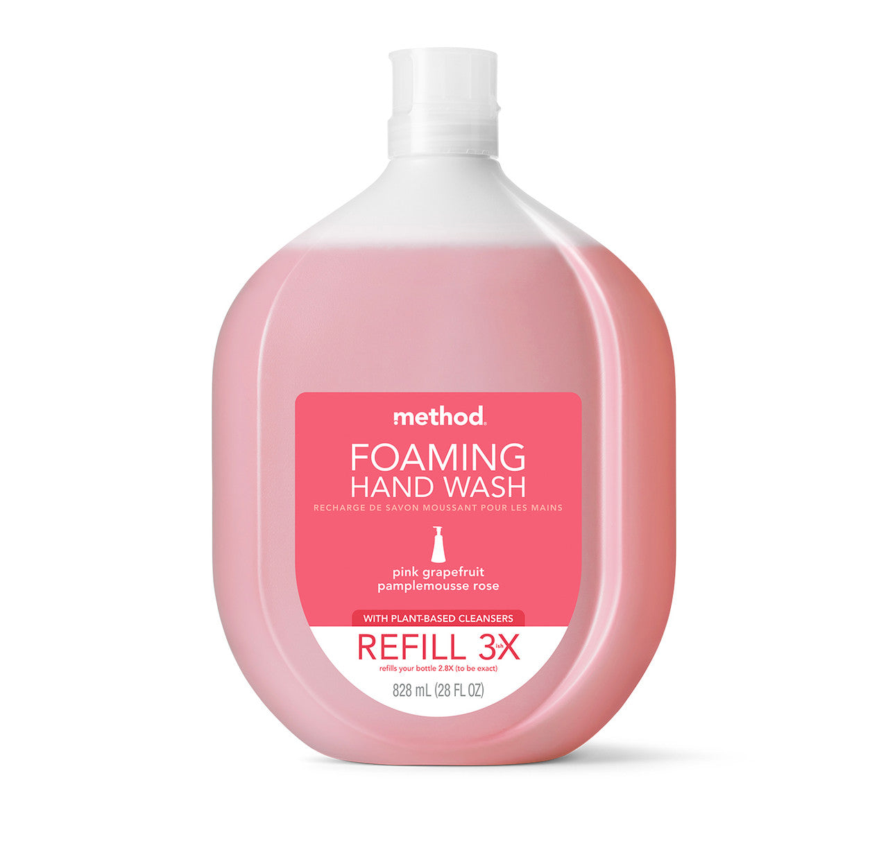 foaming hand wash refill - pink grapefruit, 28 fl oz