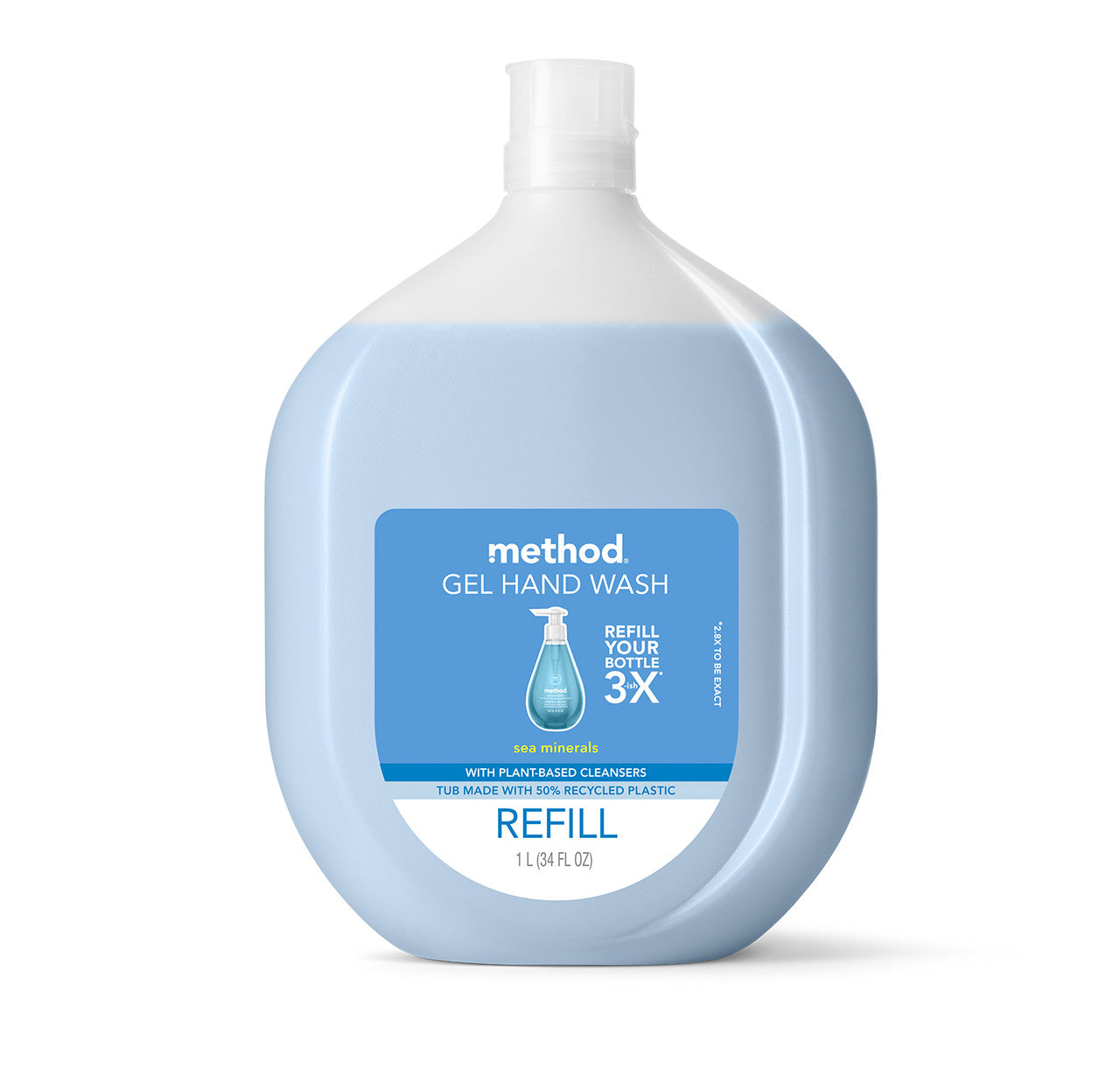 gel hand wash refill - sea minerals, 34 fl oz