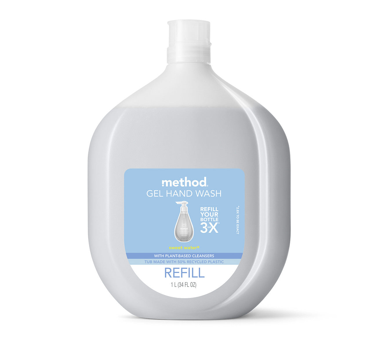 gel hand wash refill - sweet water, 34 fl oz