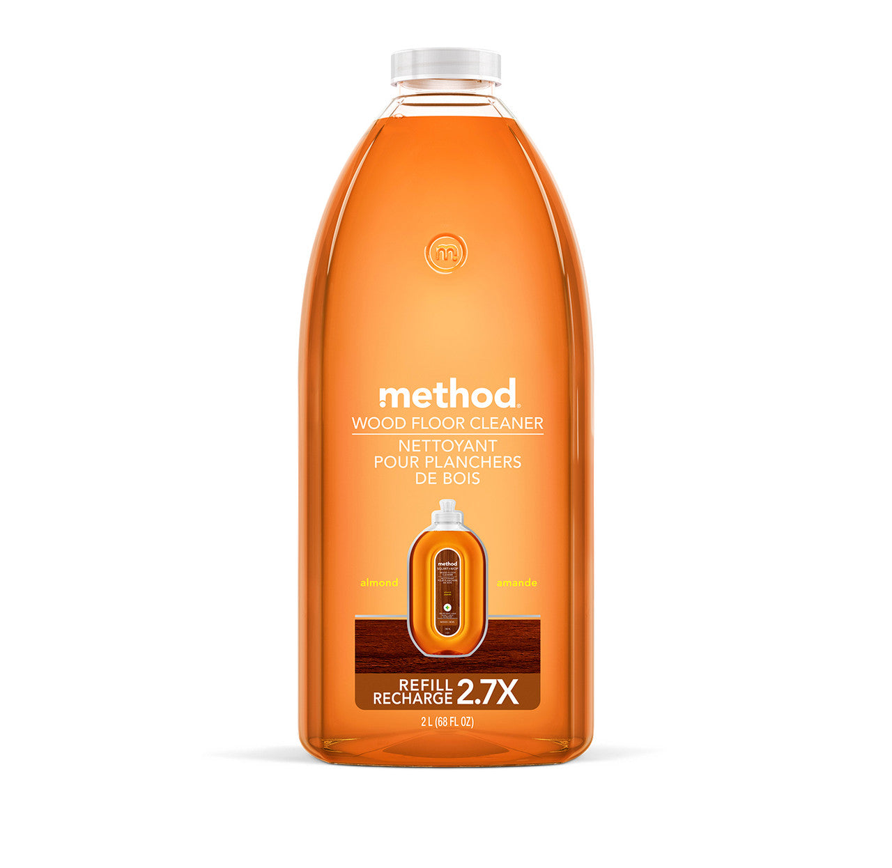 squirt + mop hardwood floor cleaner refill - almond, 68 fl oz
