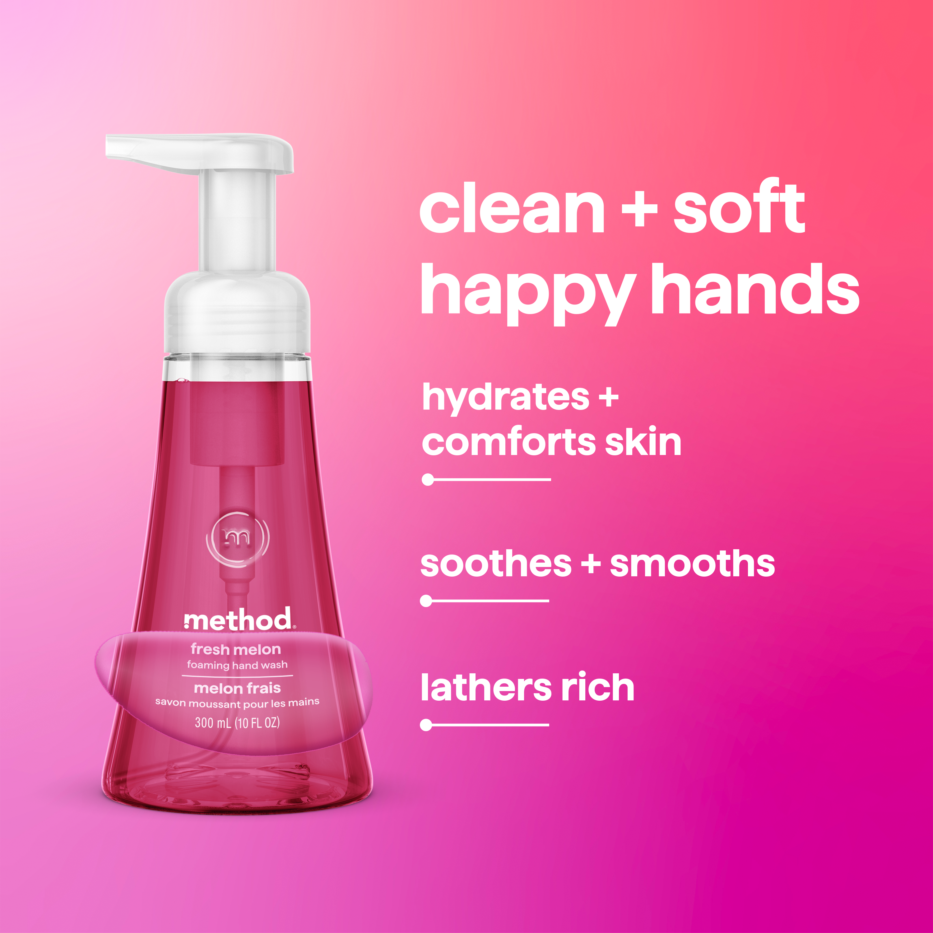 foaming hand wash - fresh melon, 10 fl oz