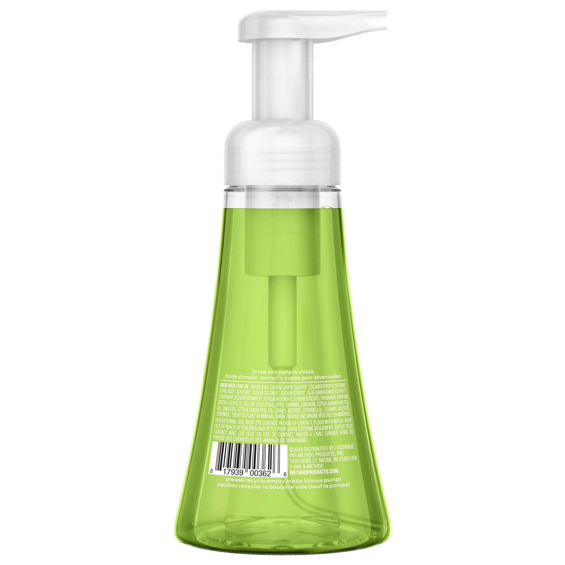 foaming hand wash - green tea + aloe, 10 fl oz