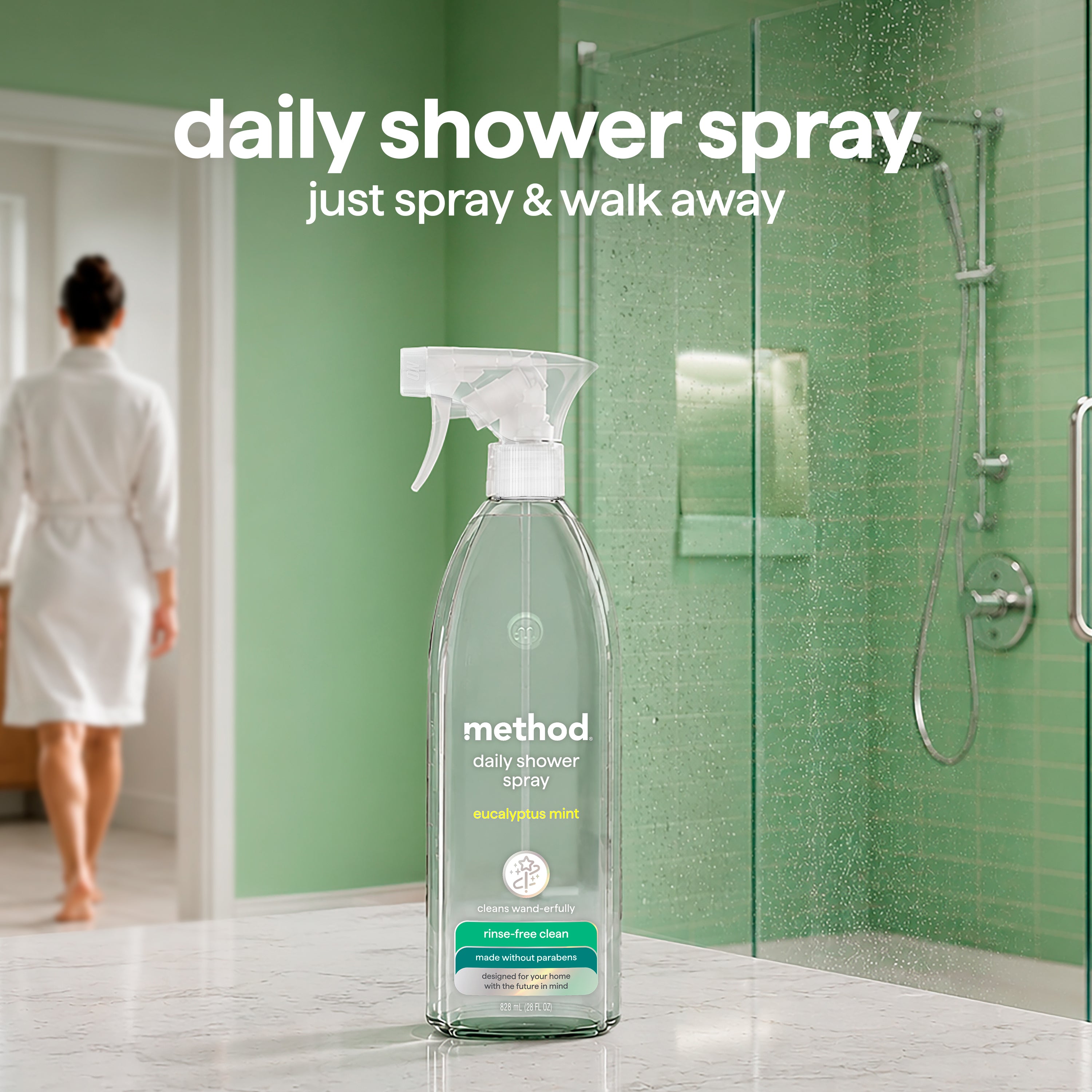 daily shower spray - eucalyptus mint, 28 fl oz