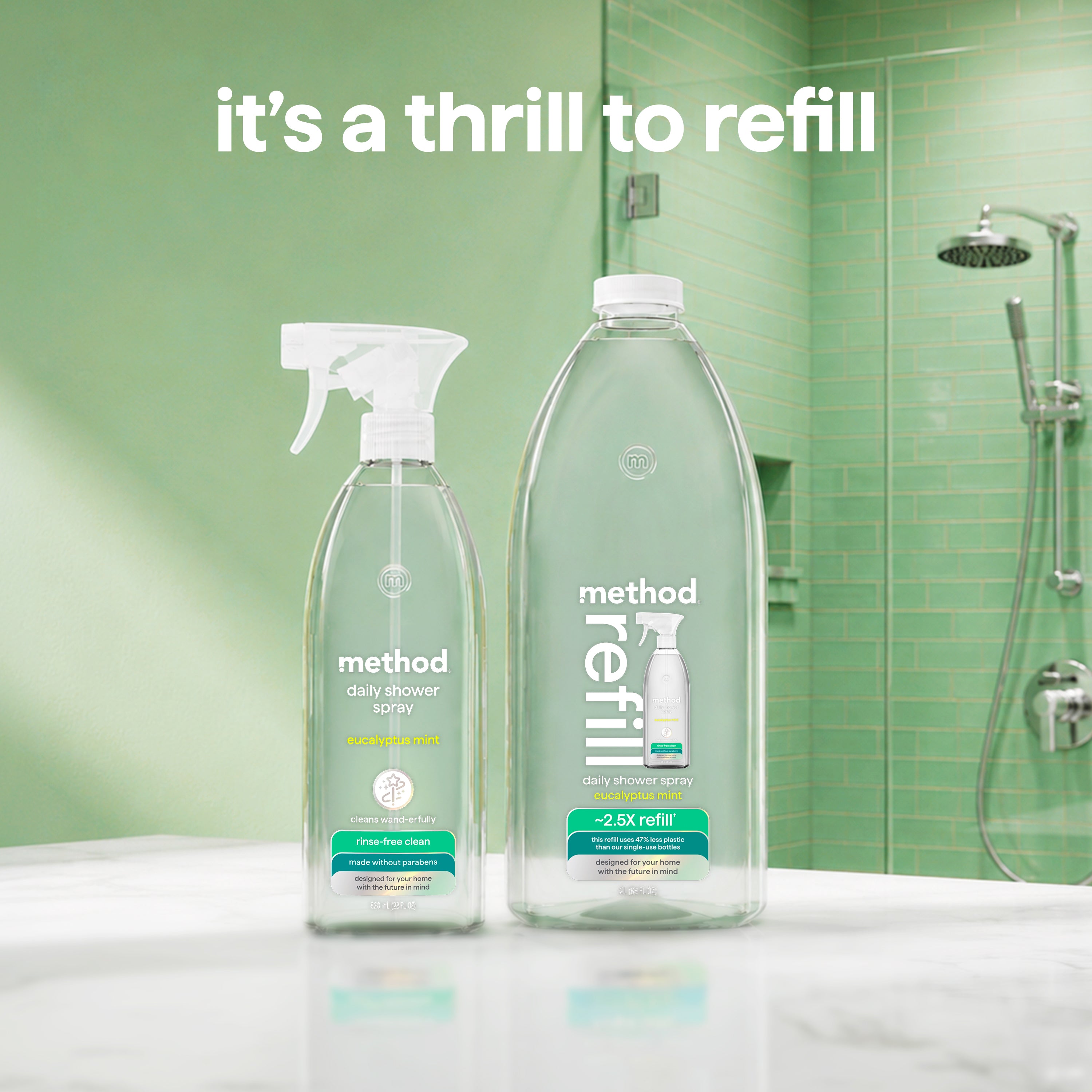 daily shower spray - eucalyptus mint, 28 fl oz