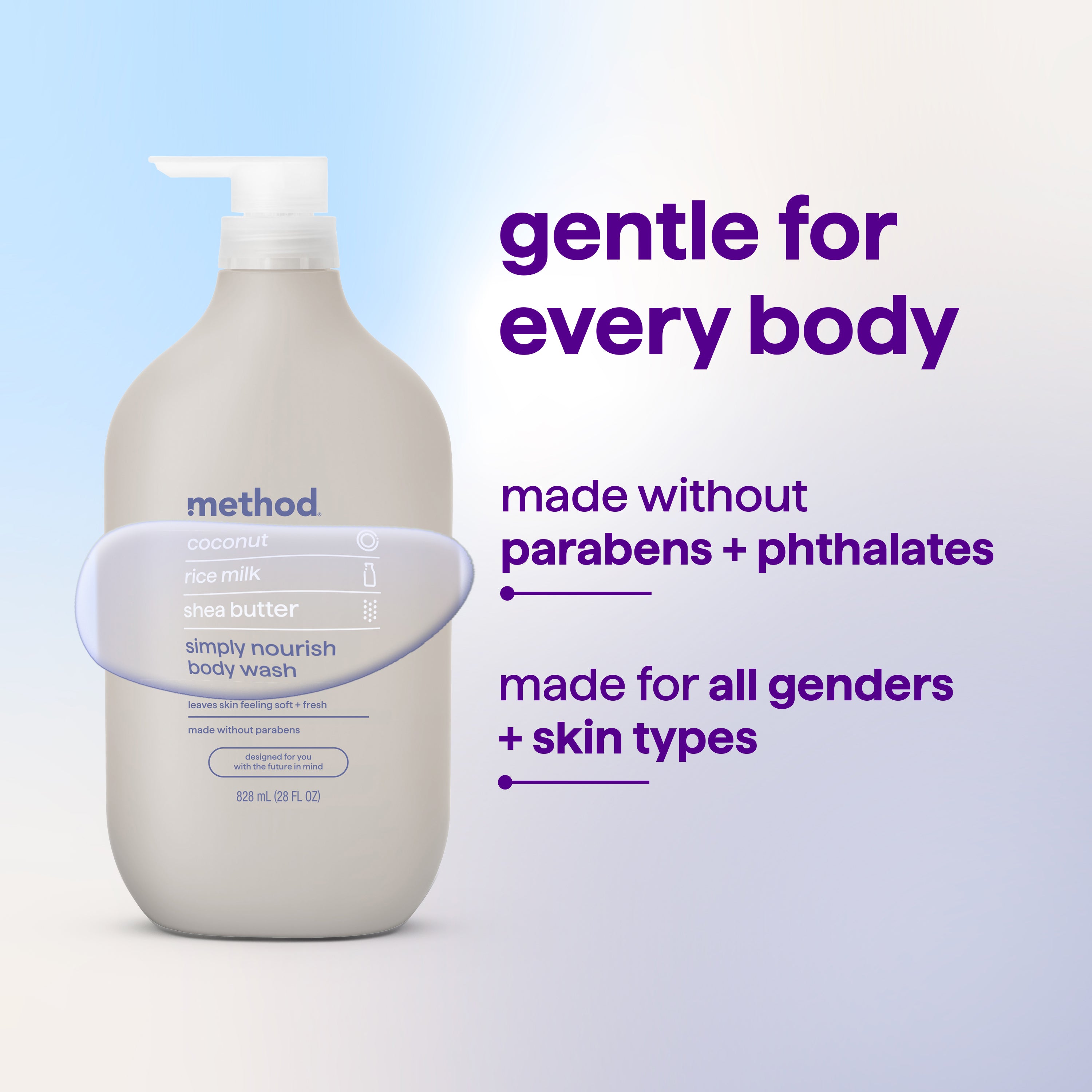 body wash - simply nourish, 28 fl oz
