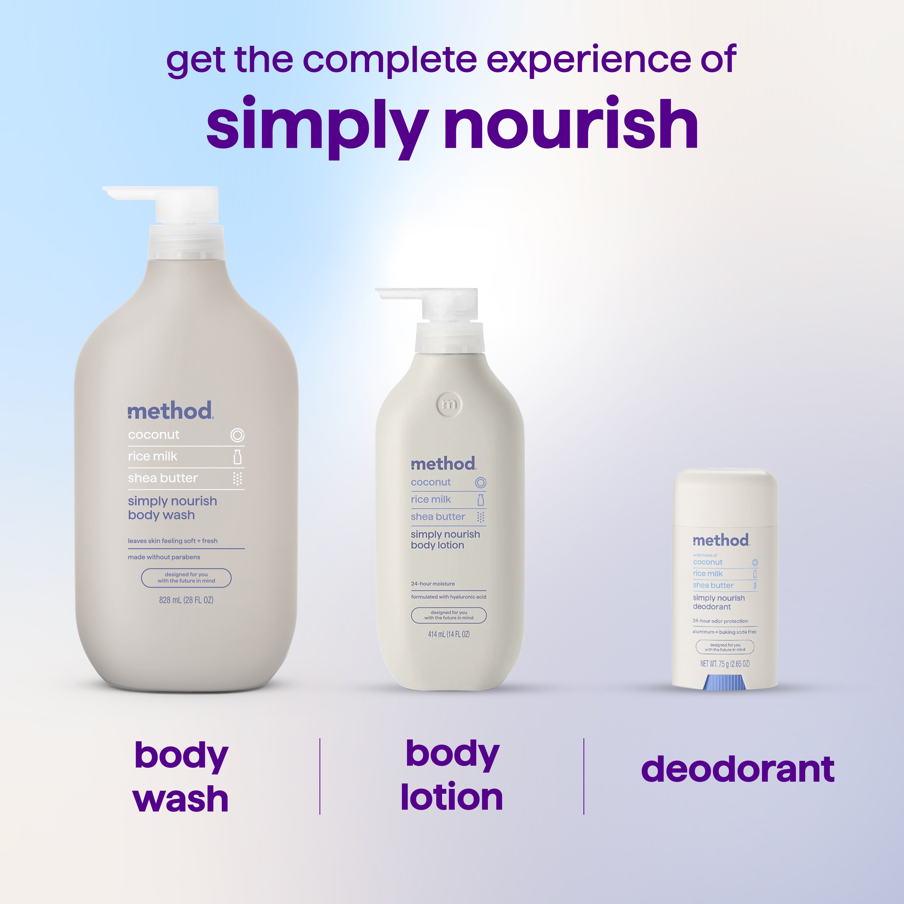 body wash - simply nourish, 28 fl oz
