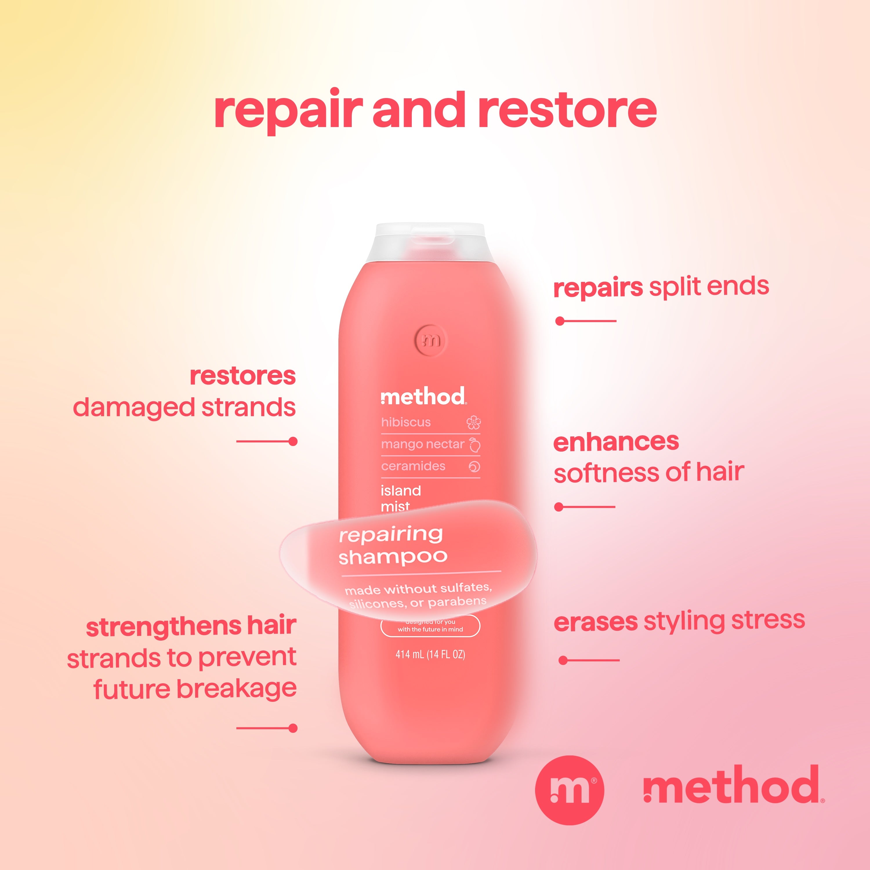 repairing shampoo - island mist, 14 fl oz