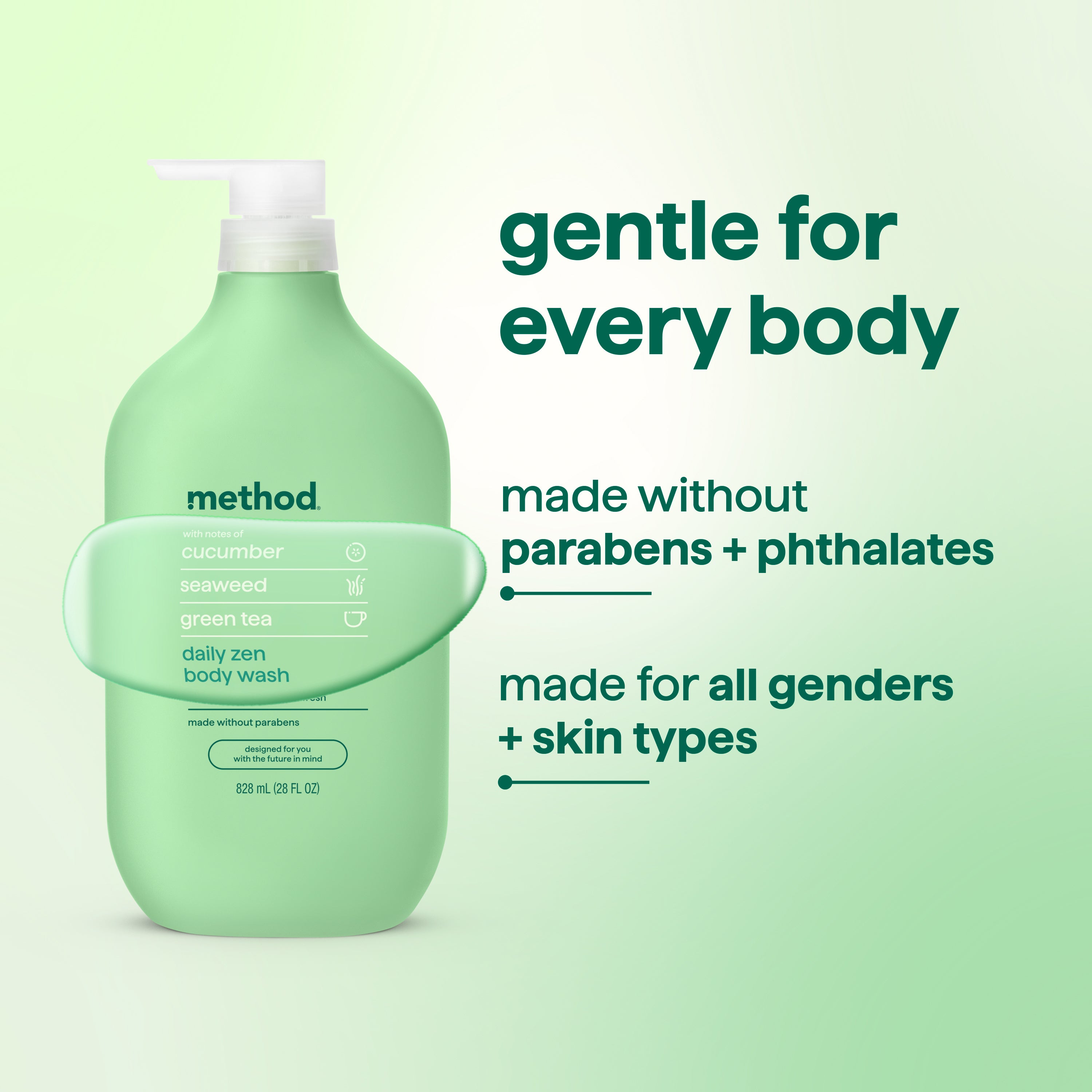 body wash - daily zen, 28 fl oz