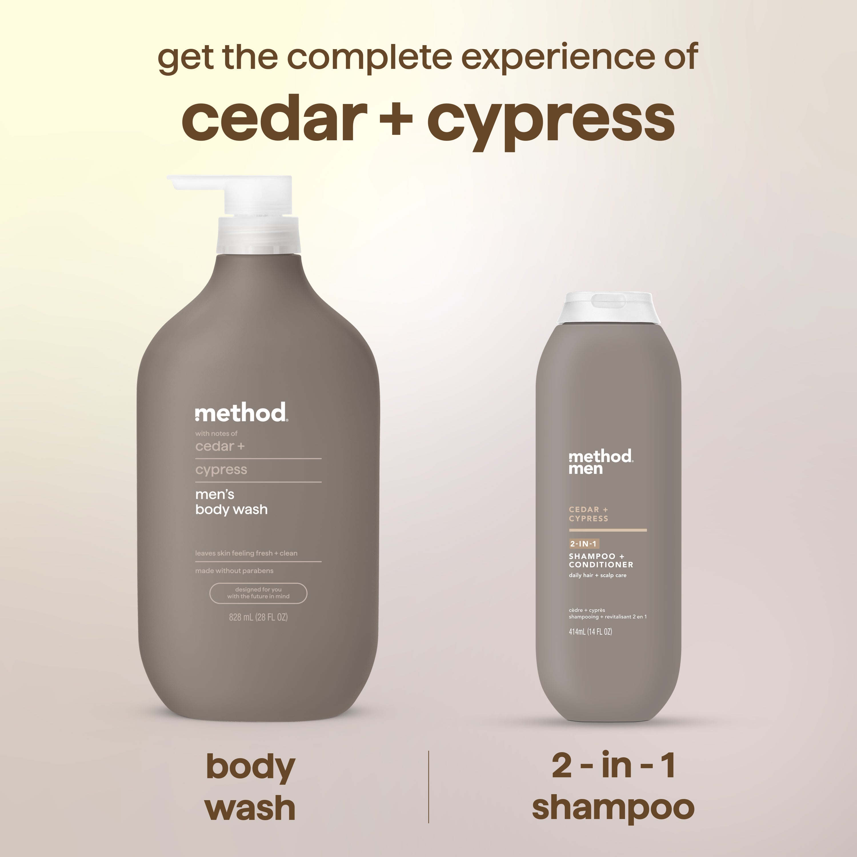 men's body wash - cedar + cypress, 28 fl oz
