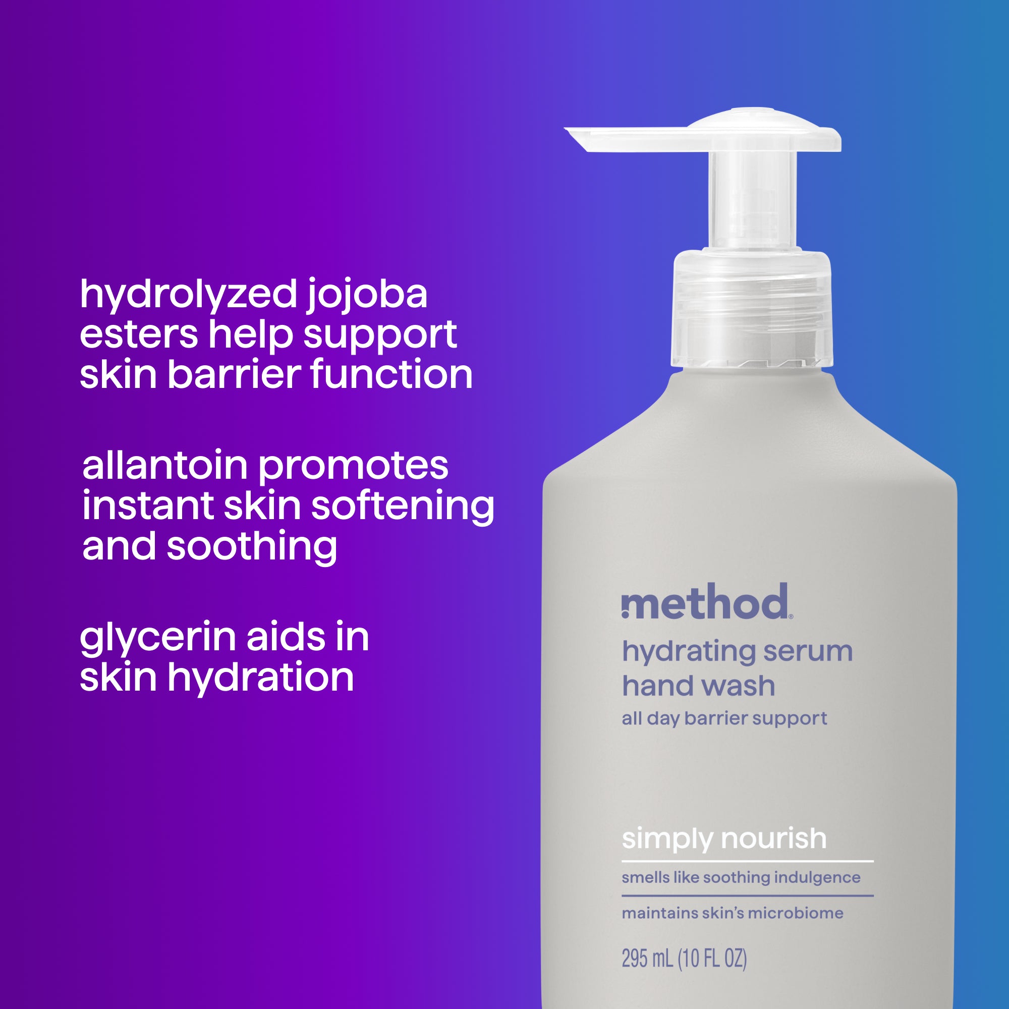 hydrating serum hand wash - simply nourish, 10 oz