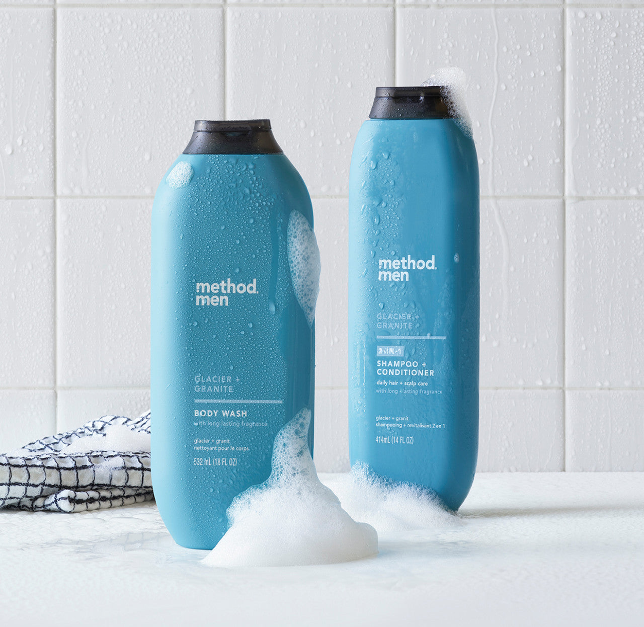 method | Men 2 in 1 Shampoo and Conditioner - Glacier + Granite - 14 oz ...