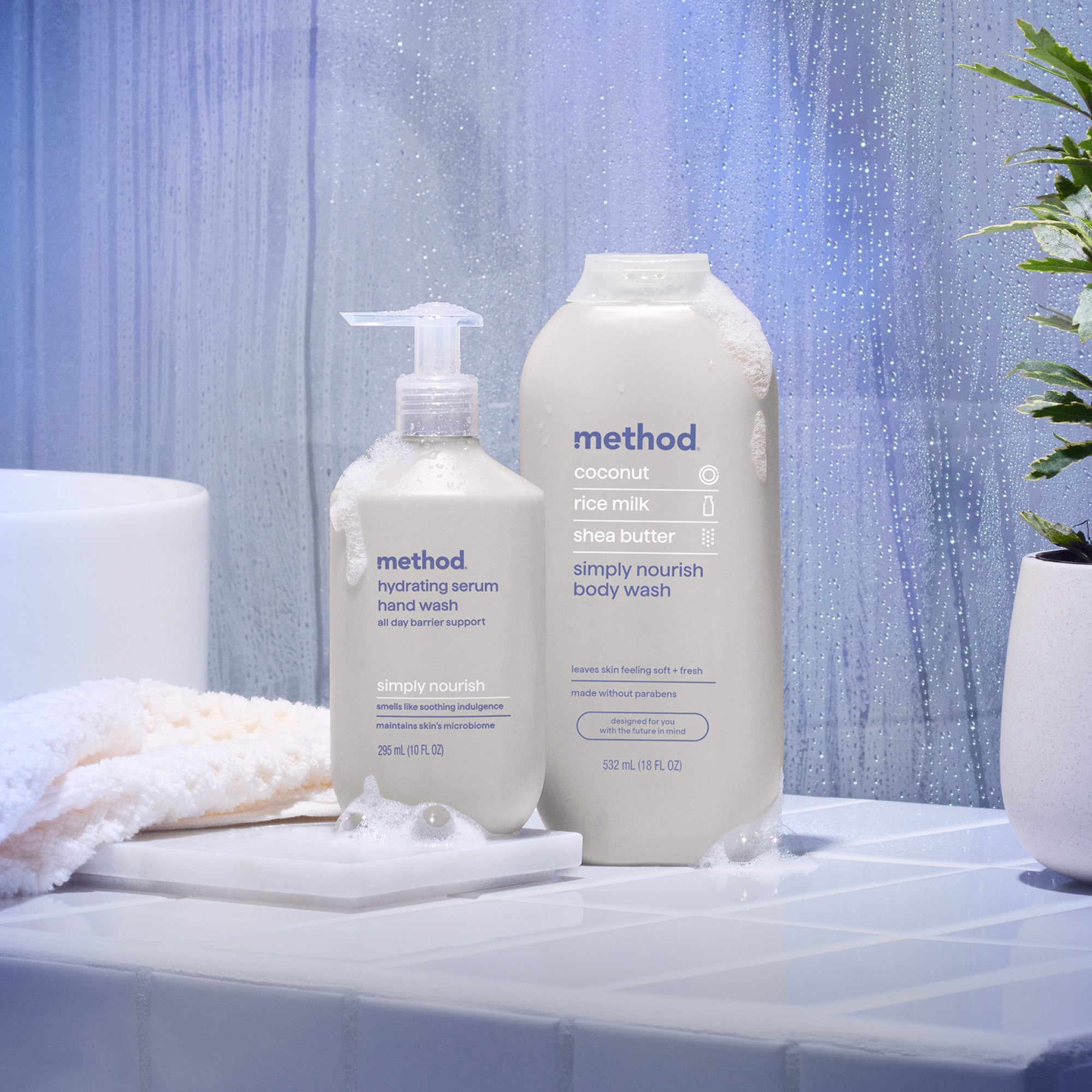 hydrating serum hand wash - simply nourish, 10 oz – method products