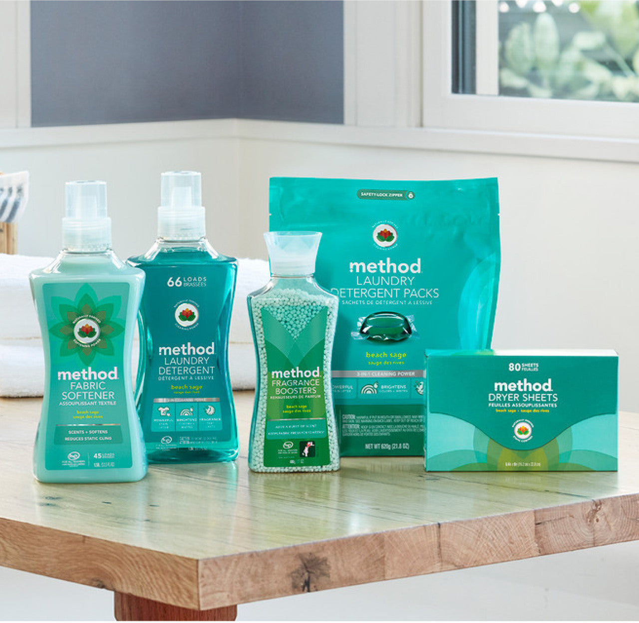 laundry detergent packs - beach sage, 42 ct