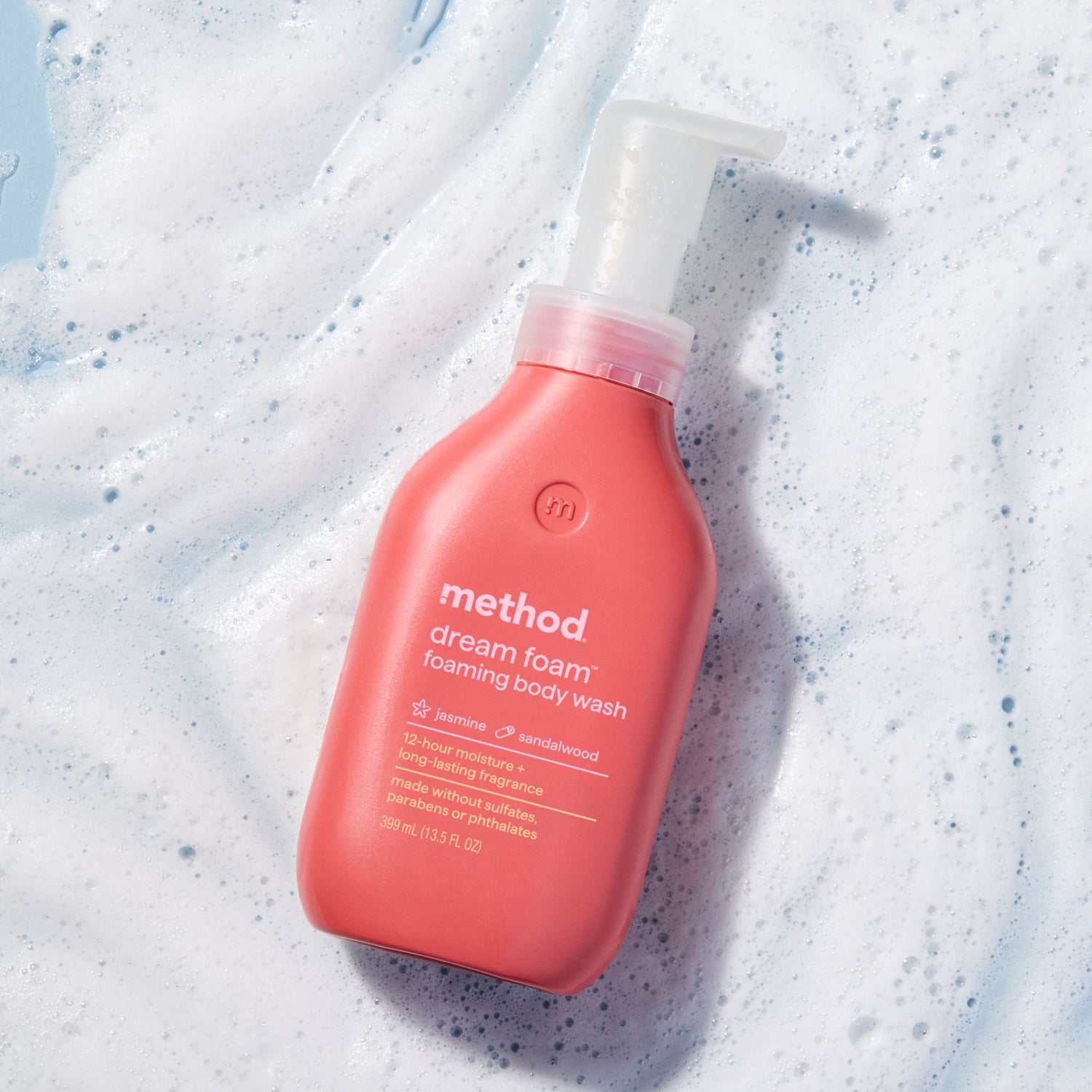 dream foam | foaming body wash - jasmine + sandalwood, 13.5 fl oz