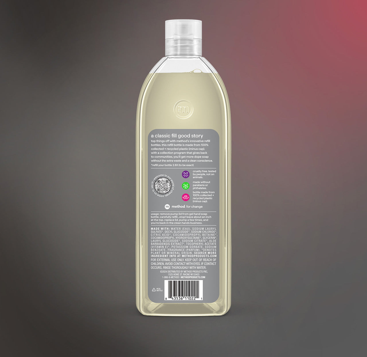 gel hand wash refill - vetiver + amber, 34 fl oz 1