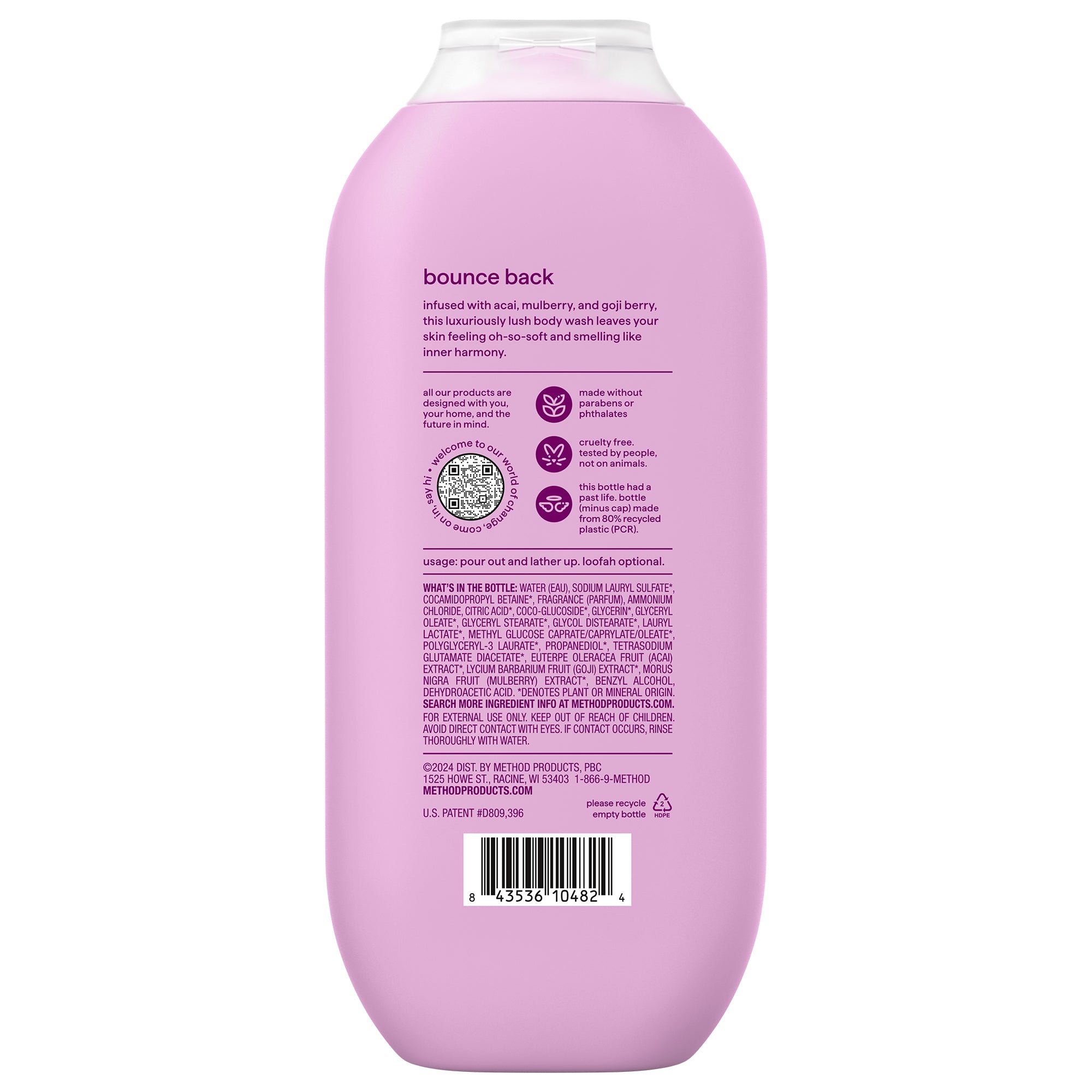 body wash - berry balance, 18 fl oz
